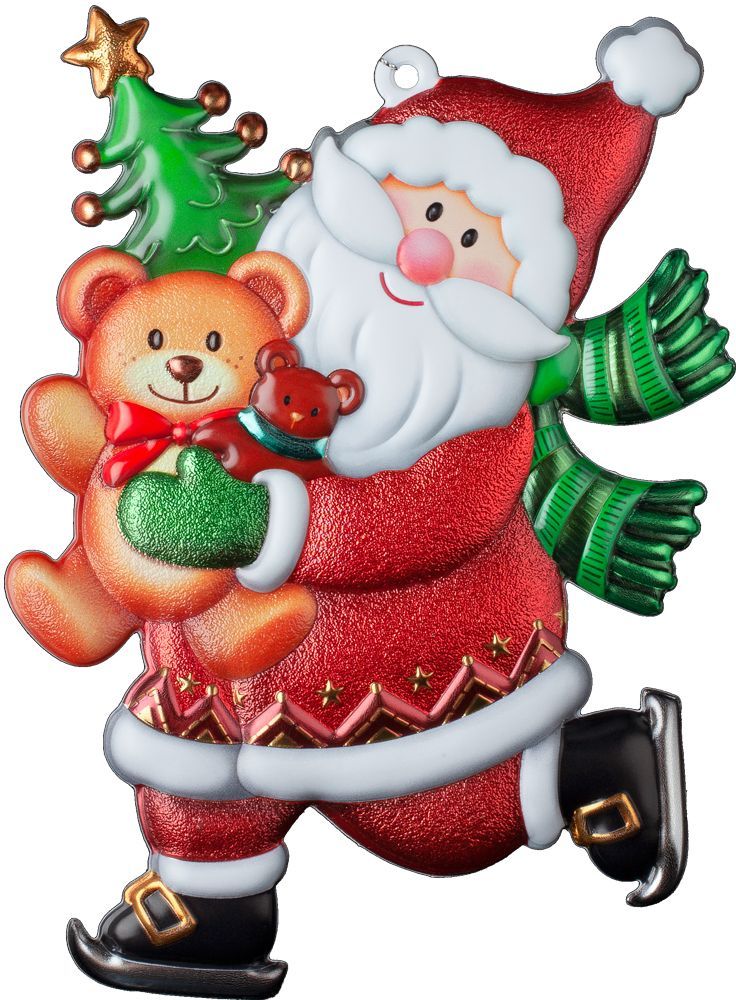 Изображение товара Ёлочная игрушка Санта на коньках 16 см яркое новогоднее украшение