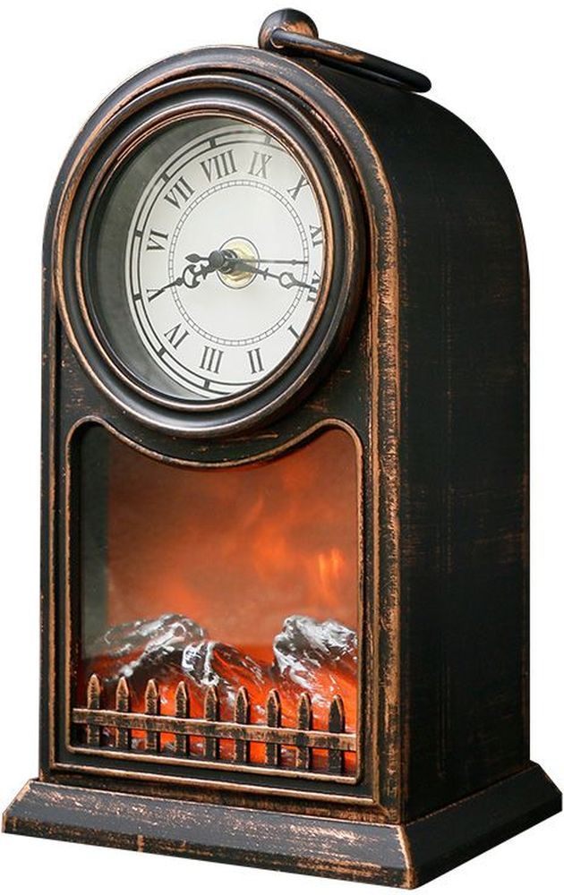 Изображение товара Камин декоративный Часы светодиодный 14,7x11,7х25 см