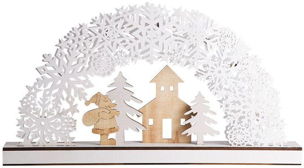 Изображение товара Световая фигура Сказка светодиодная 44,5х6х24 см деревянное интерьерное украшение