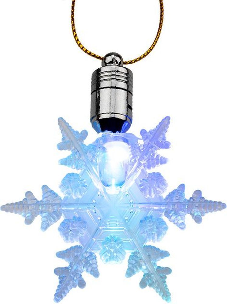 Изображение товара Световая фигура Снежинка RGB 7х6х2 см с батарейками для украшения интерьера