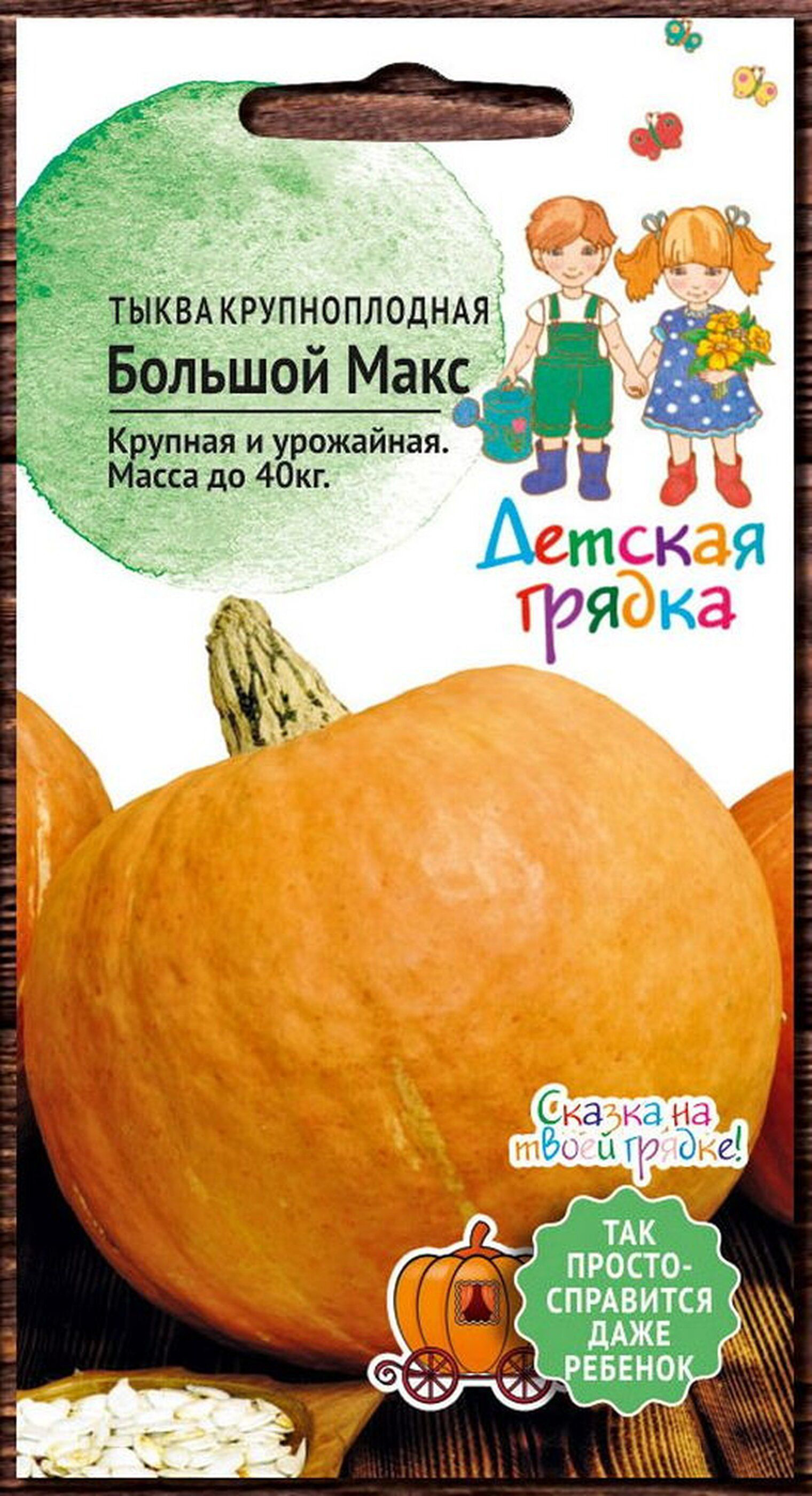 Изображение товара Семена Тыквы Детская грядка Большой Макс 1,5 г