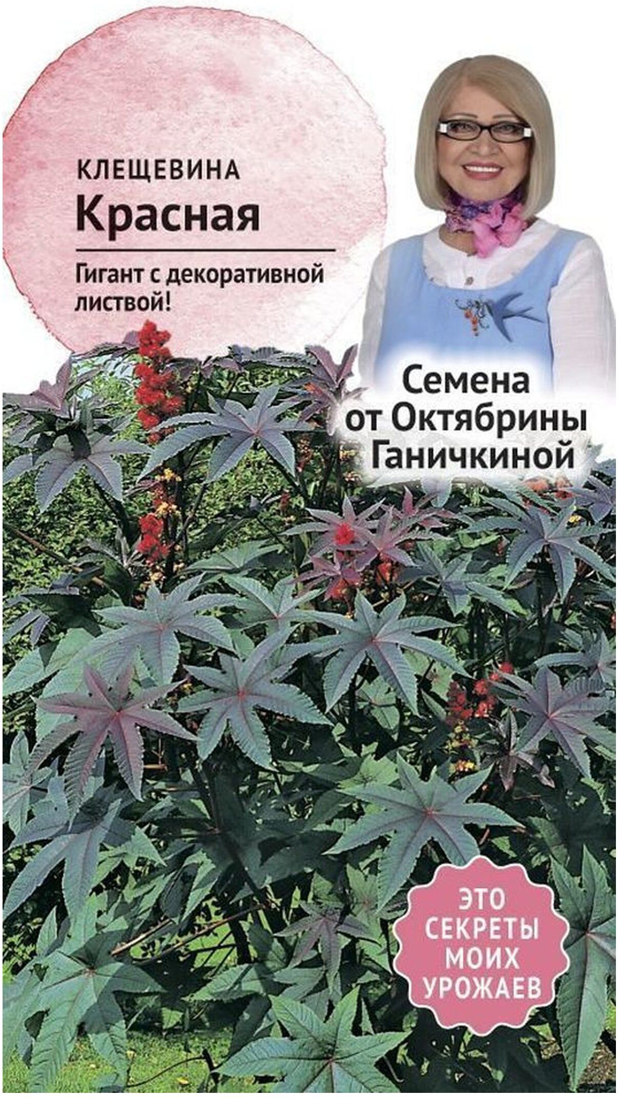 Изображение товара Семена Клещевины Октябрина Ганичкина Красная 2 г