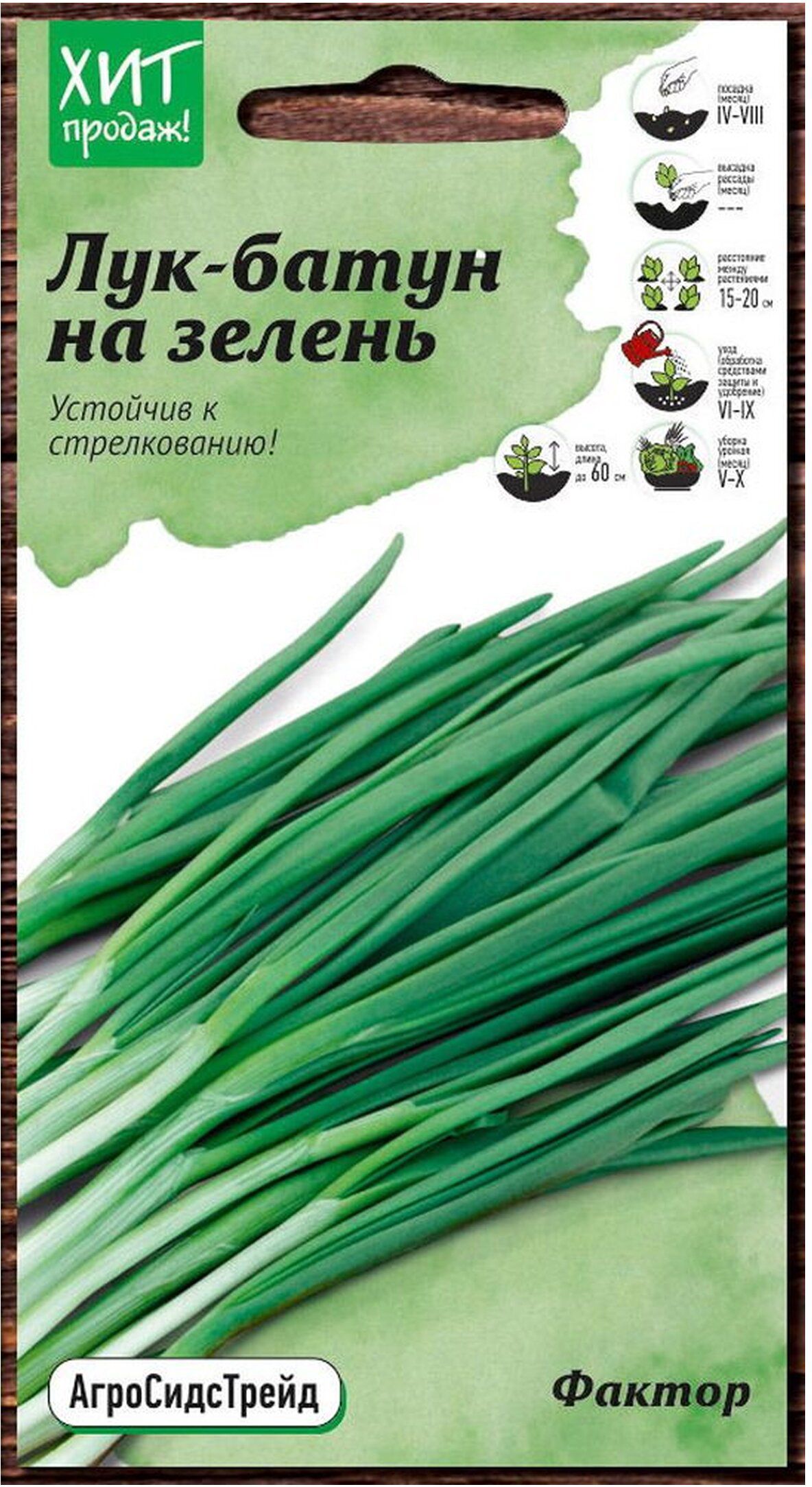 Изображение товара Семена Лука-батуна АгроСидсТрейд Фактор 0,15 г