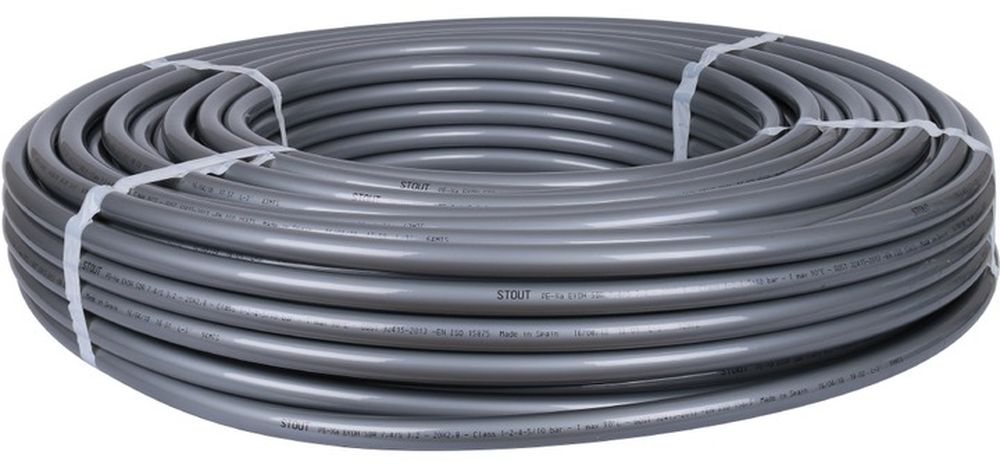 Изображение товара Труба из сшитого полиэтилена STOUT 20х2,8 мм 1 м для отопления и водоснабжения