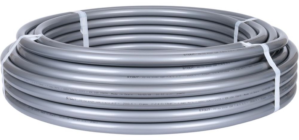 Изображение товара Труба из сшитого полиэтилена STOUT 25х3,5 мм 1 м для систем отопления и водоснабжения