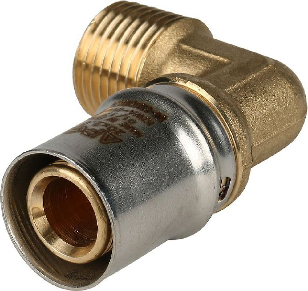 Изображение товара Угольник-переходник латунь STOUT 20xR 1/2"