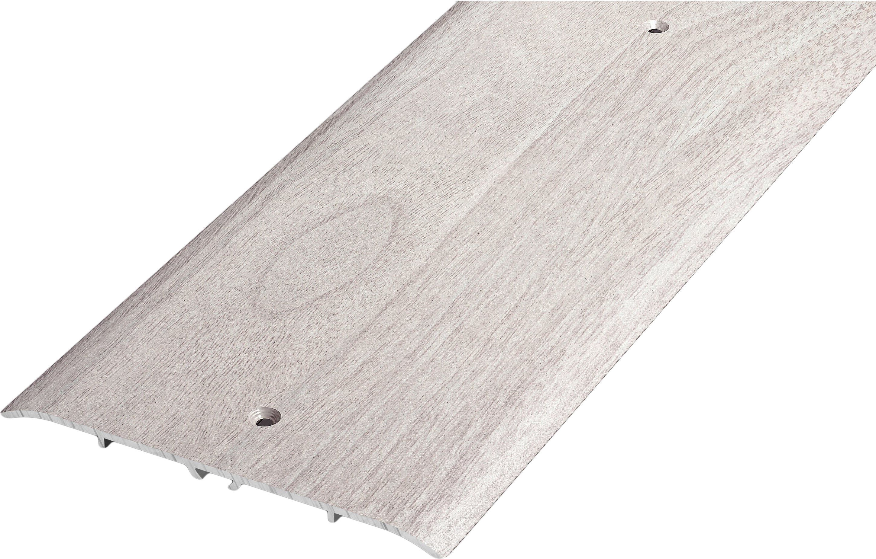 Изображение товара Порог одноуровневый ЛУКА ПС 05 900.106 ясень белый алюминий 900х100 мм