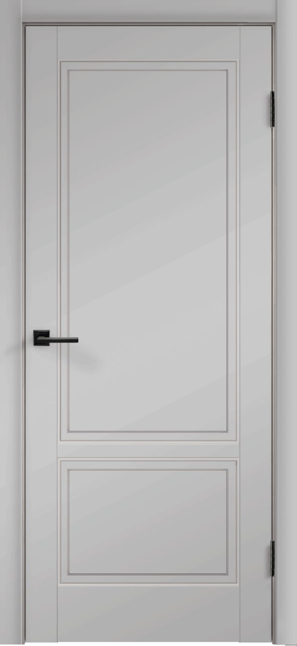 Изображение товара Межкомнатная дверь Айова эмаль 90x200 серая пластик и остекление