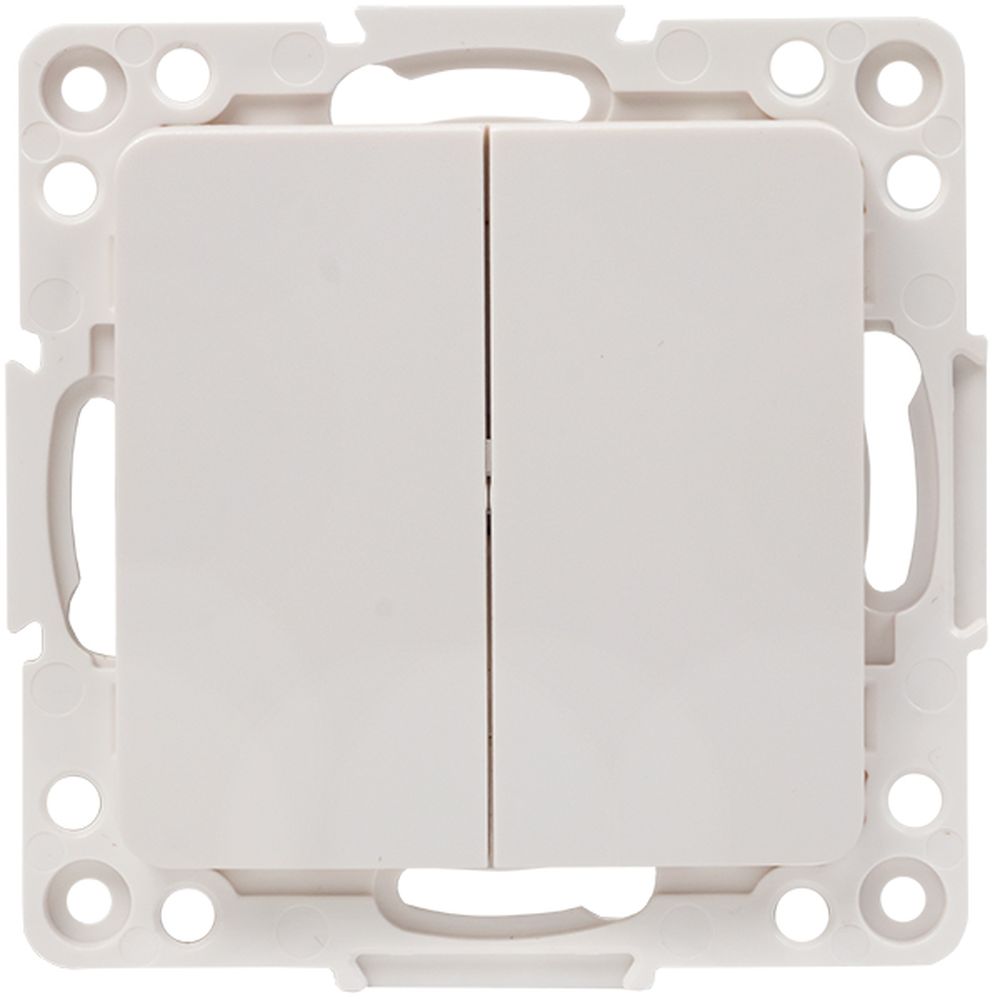 Изображение товара Выключатель 2-клавишный EKF Стокгольм/PROxima EYV10-027-10 белый