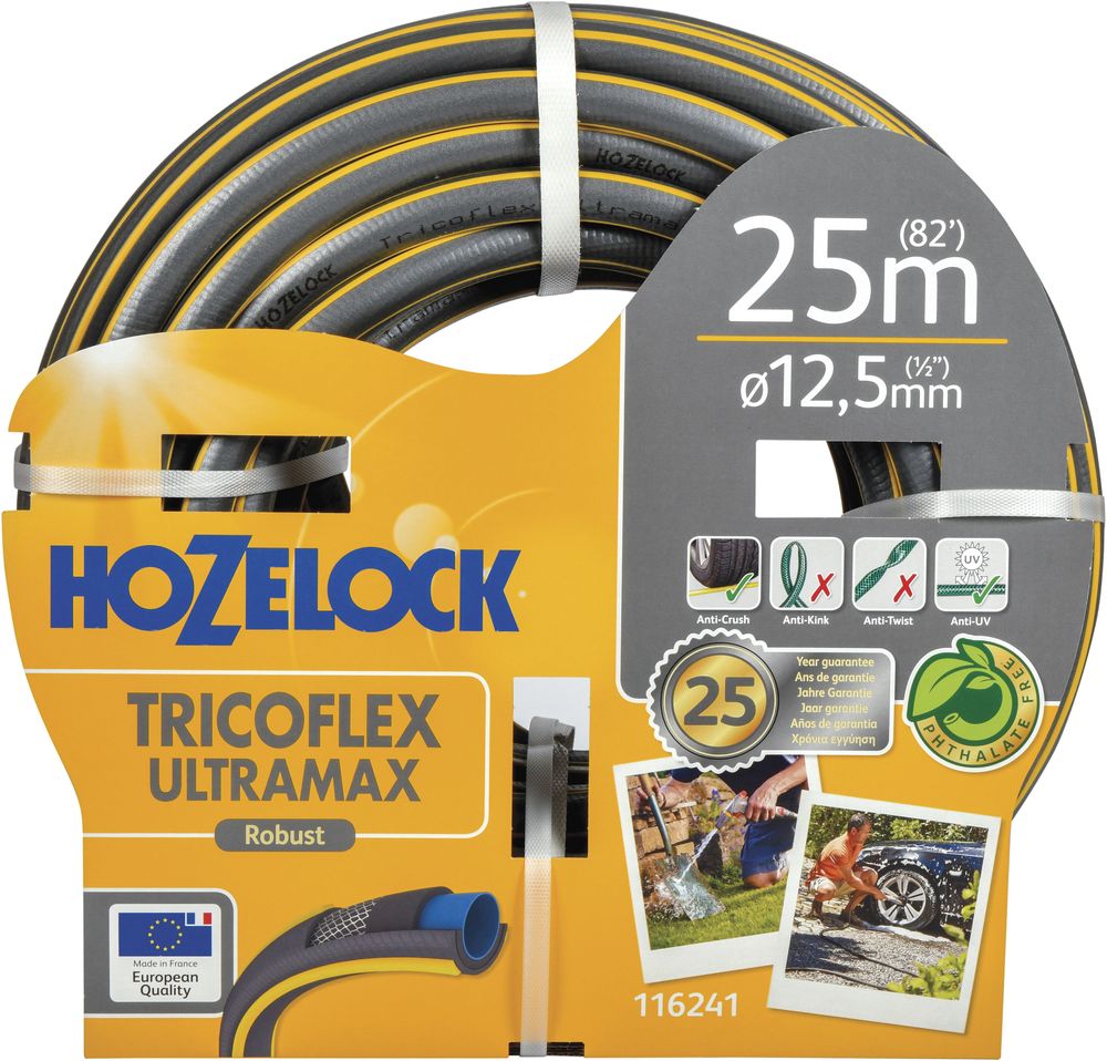 Изображение товара Шланг садовый HOZELOCK Tricoflex Ultramax 25 м 12,5 мм для полива и хозяйственных работ