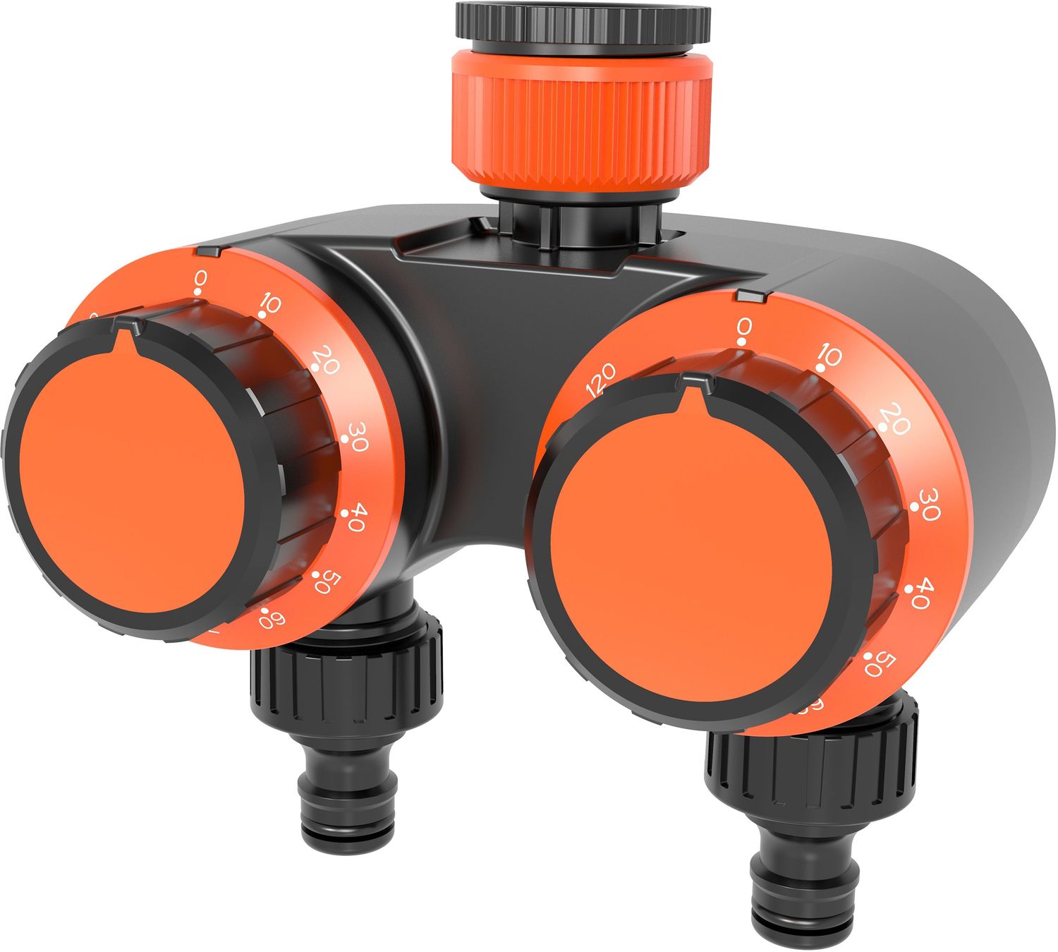 Изображение товара Механический таймер для воды 2 выхода 14х14х8 см надежное управление