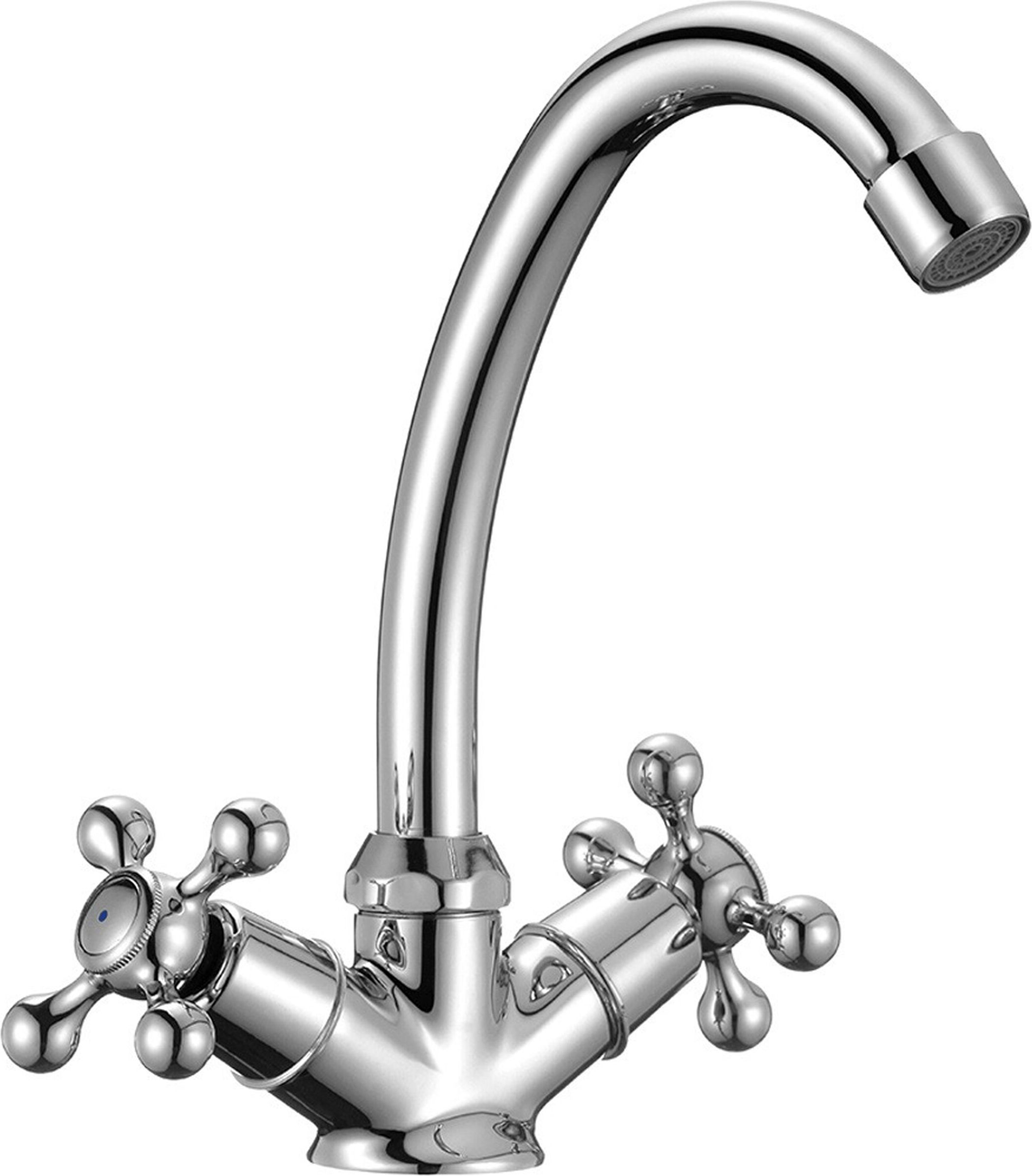 Изображение товара Смеситель для умывальника Milardo DOUBLE с поворотным изливом хром