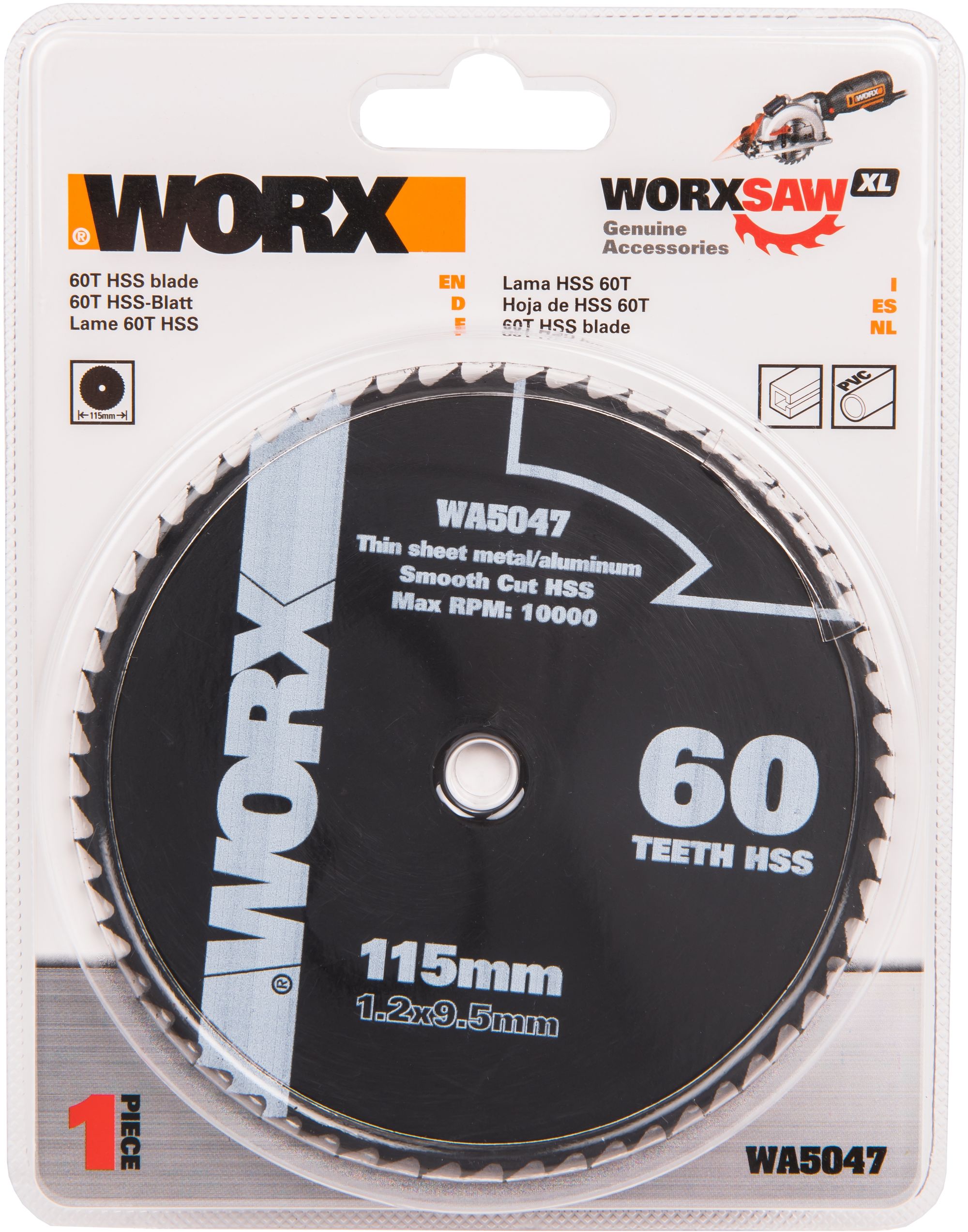 Изображение товара Пильный диск по металлу WORX WA5047 60T HSS