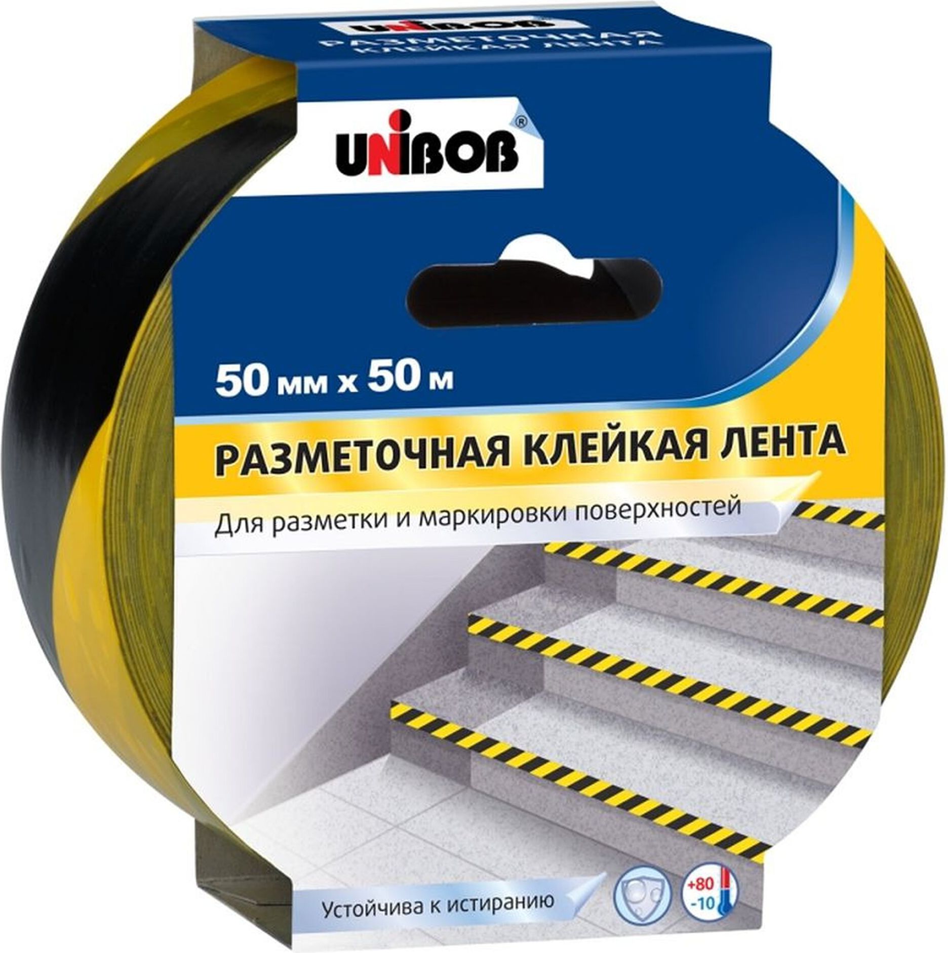 Изображение товара Сигнальная лента UNIBOB  50 мм х 50 м желто-черная