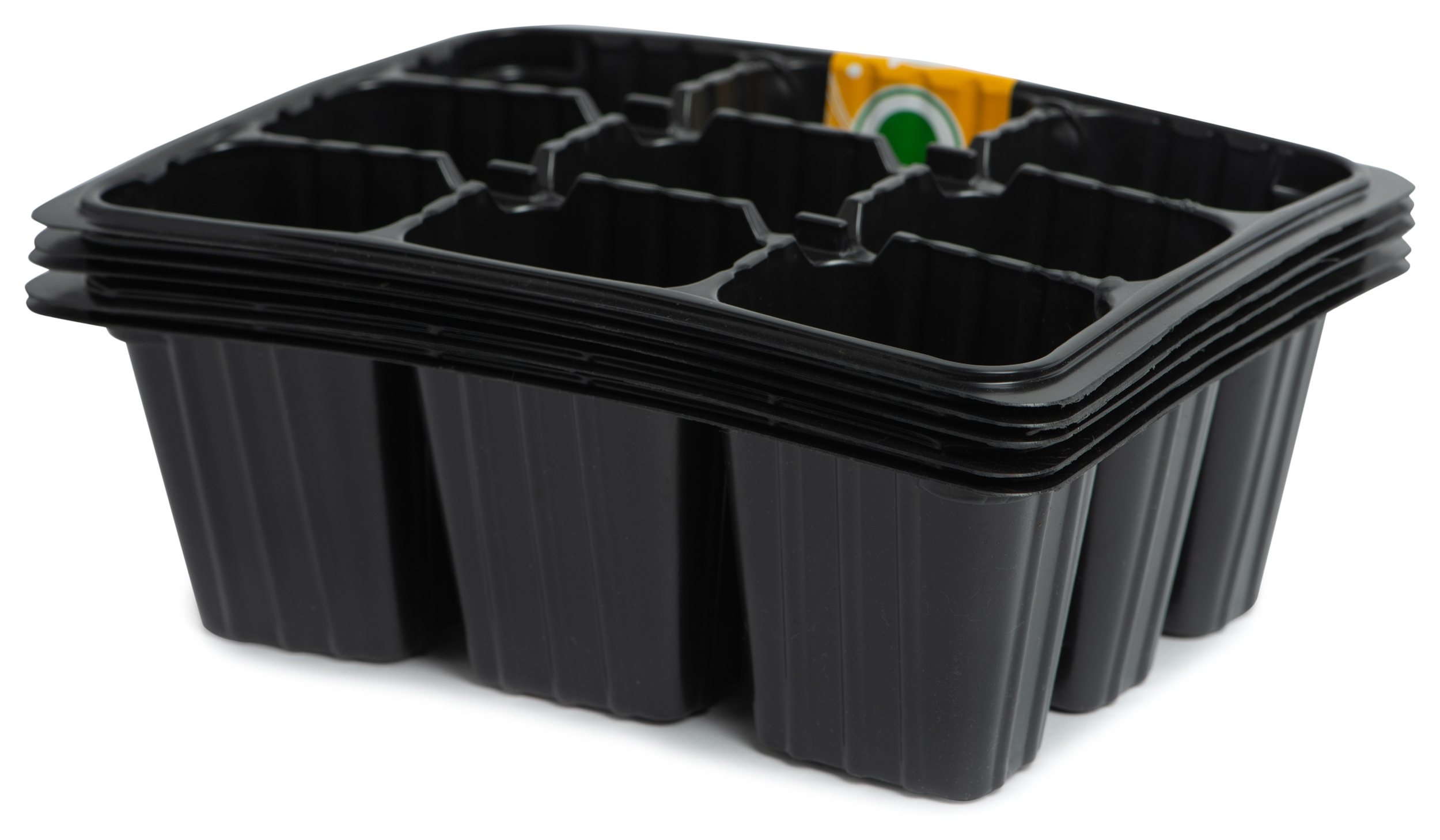 Изображение товара Кассета для рассады 18х13,5х6 см 9 ячеек черная 5 шт полистирол