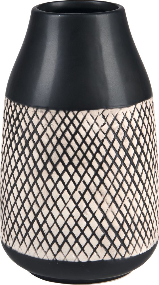 Изображение товара Ваза керамическая черная 12,3x20,4 см
