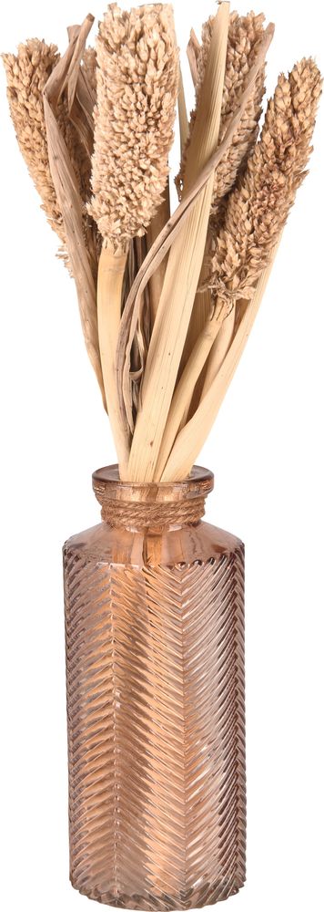 Изображение товара Сухая цветочная композиция из кукурузных соцветий в вазе 30 см