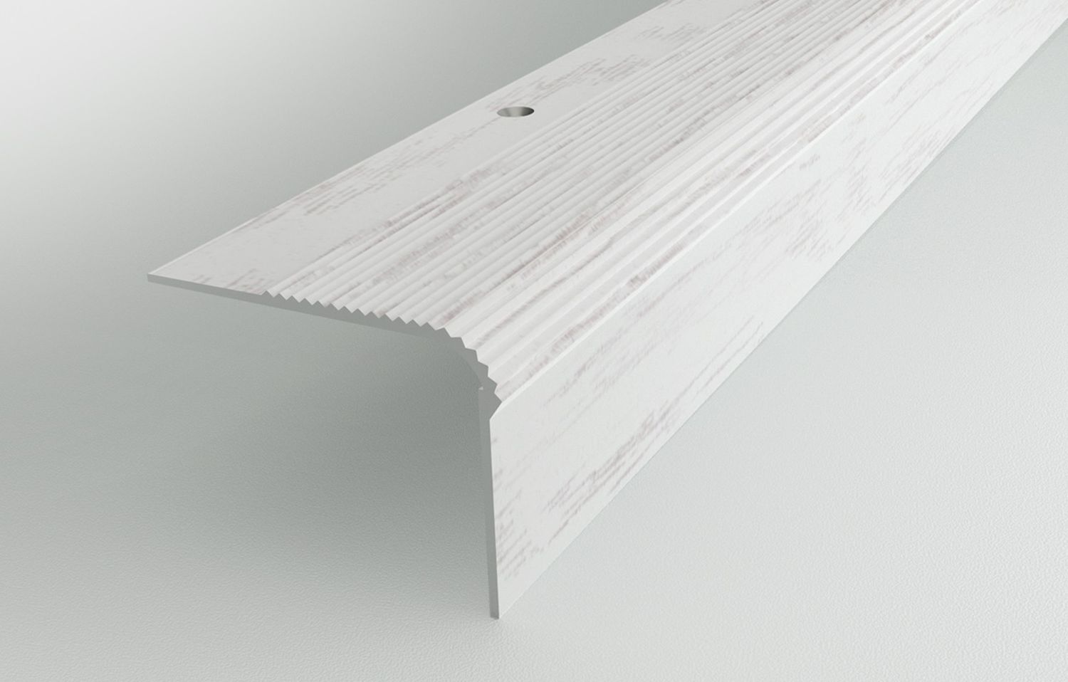 Изображение товара Алюминиевый угловой порог ЛУКА 54х41,8 мм, имитация берёзы, матовая поверхность