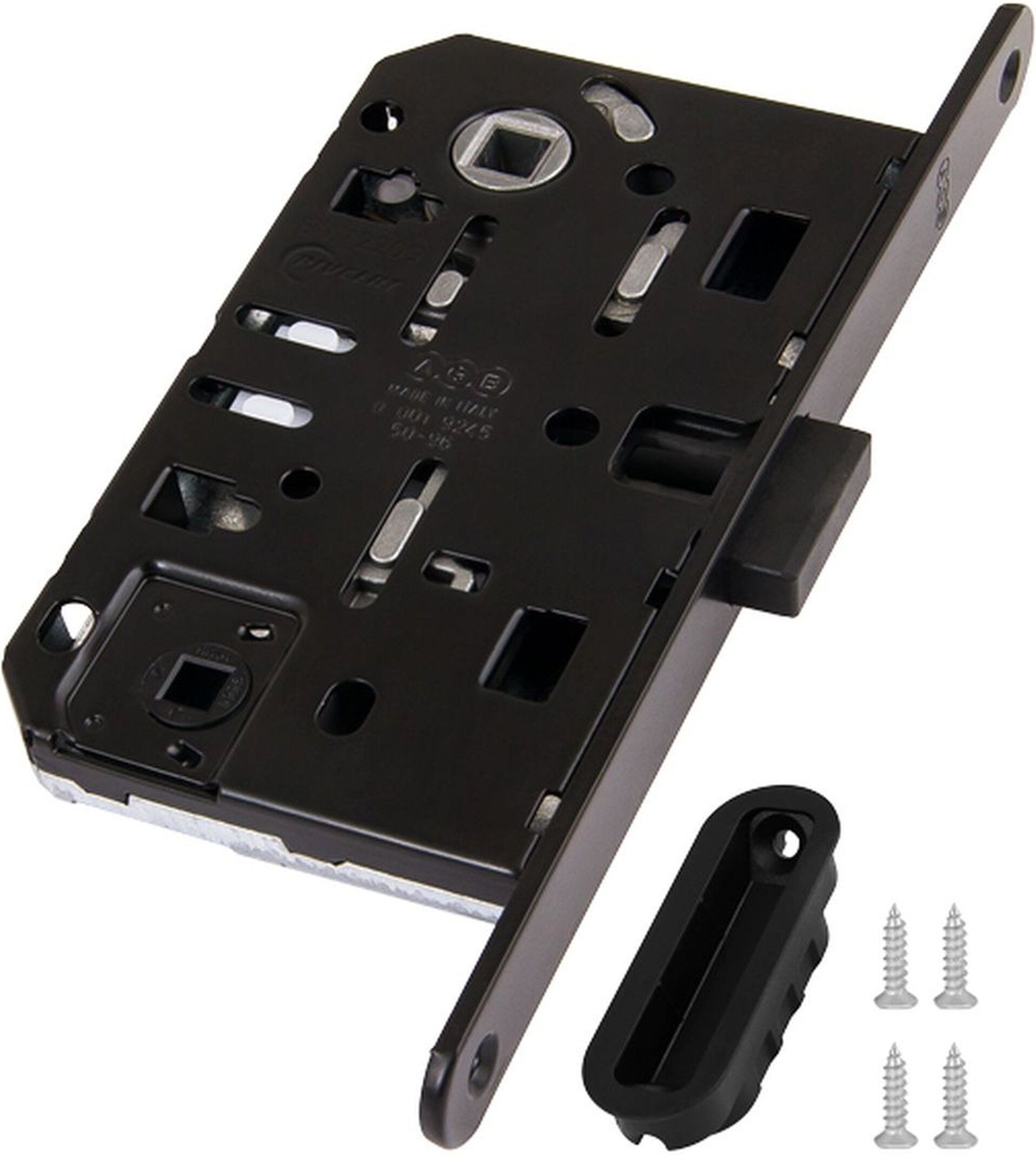 Изображение товара Дверная защелка AGB MEDIANA POLARIS WC магнит черный для межкомнатных дверей