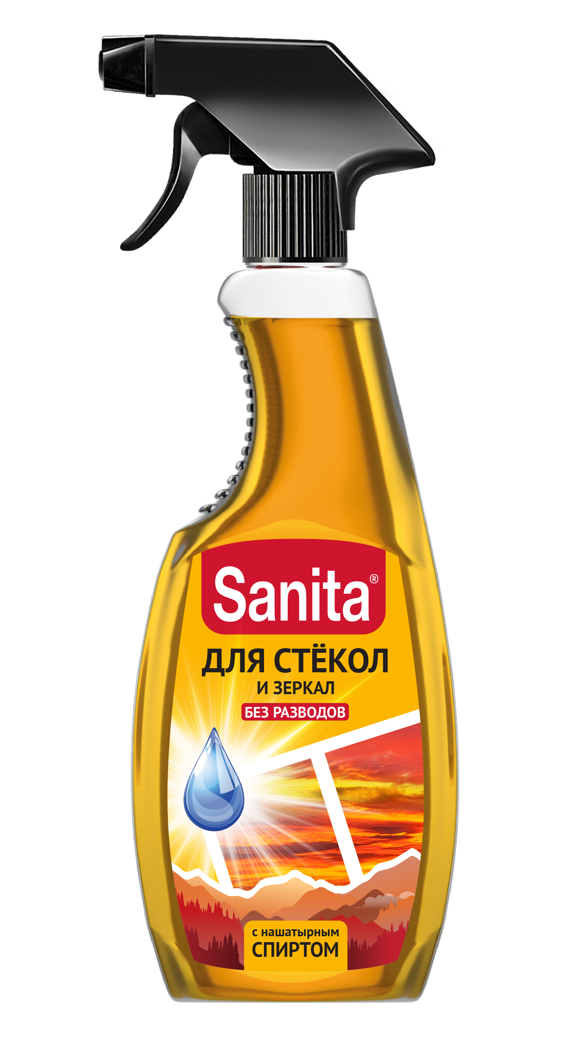 Изображение товара Средство для чистки стекол и зеркал Sanita, 500 мл