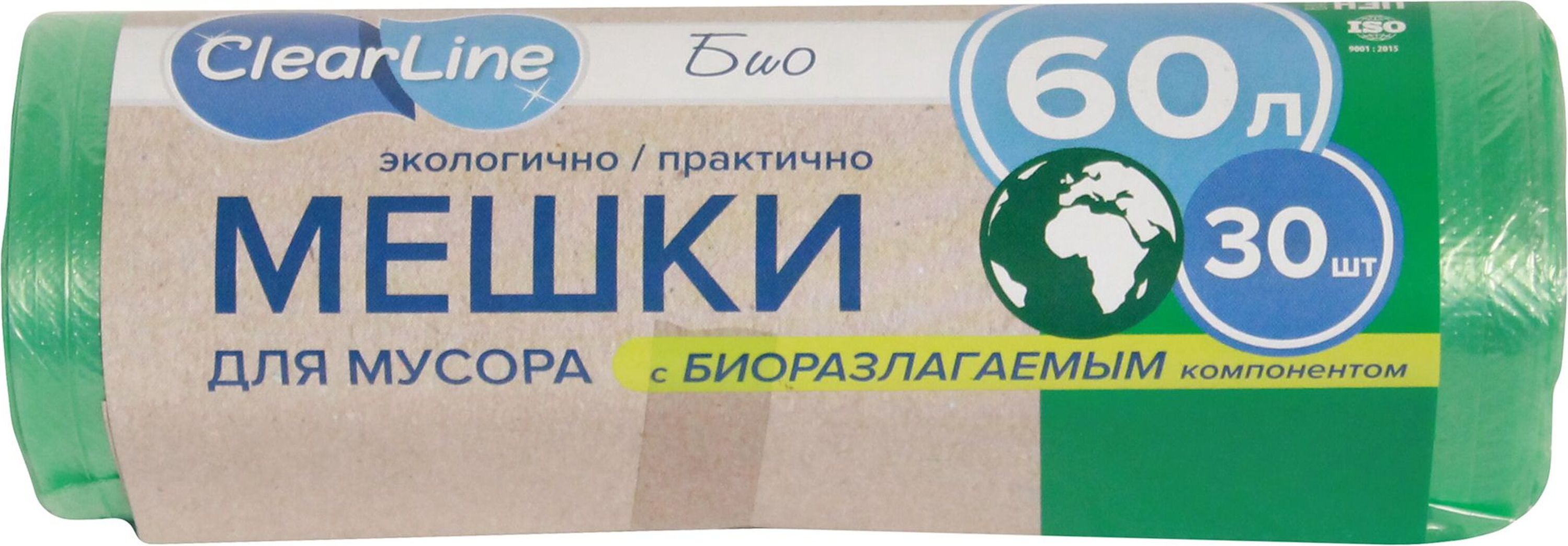 Изображение товара Мешки для мусора Clear Line биоразлагаемые 60 л 30 шт