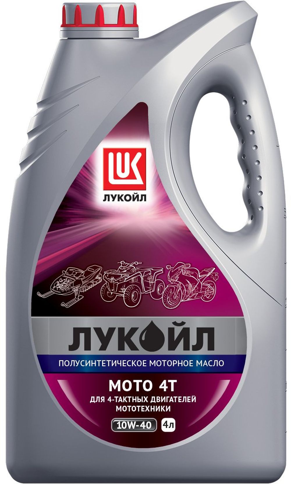 Изображение товара Масло моторное полусинтетическое ЛУКОЙЛ МОТО 4Т 10W-40 SL 4л
