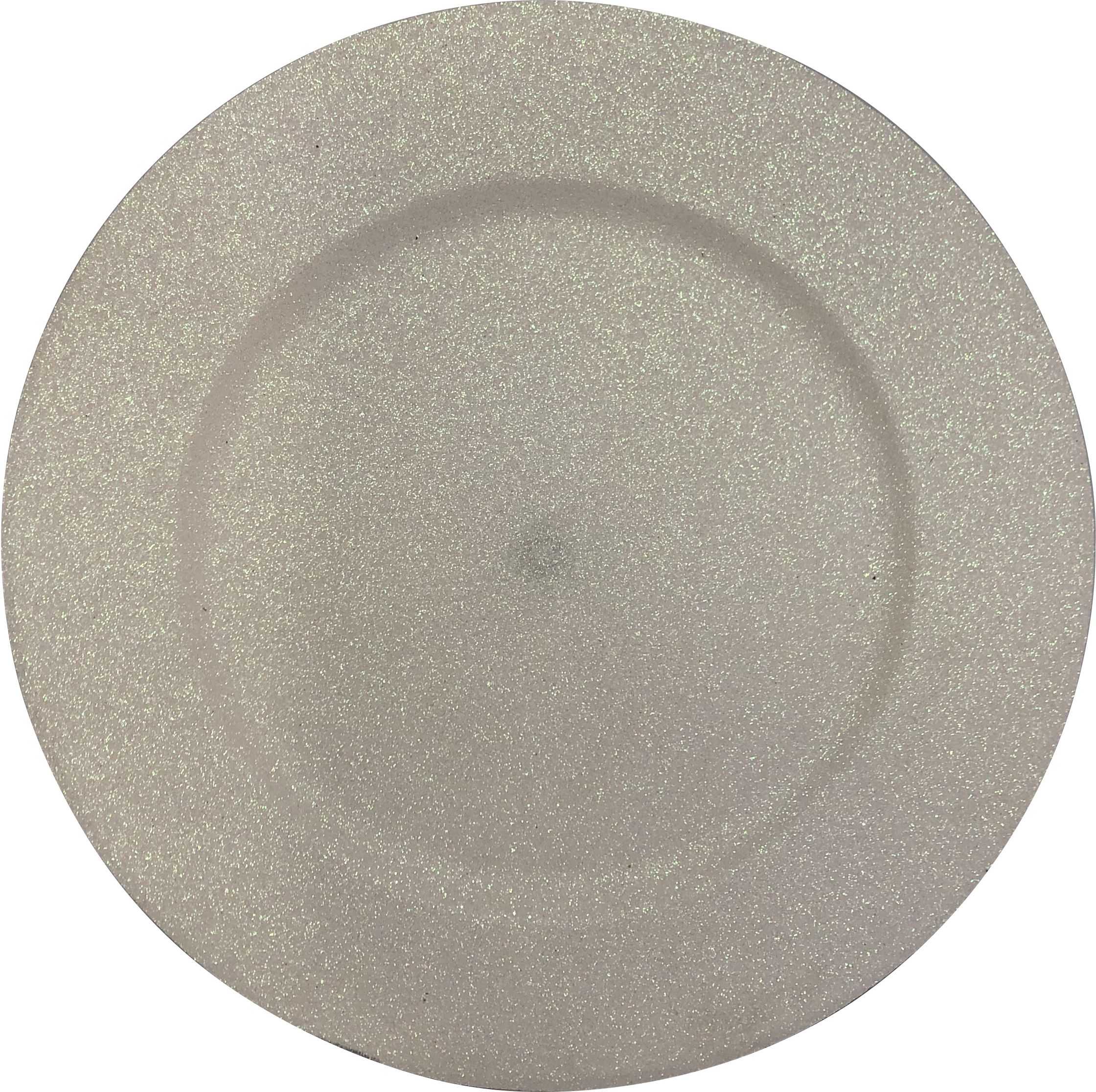 Изображение товара Поднос пластик блестящий белый D33 см