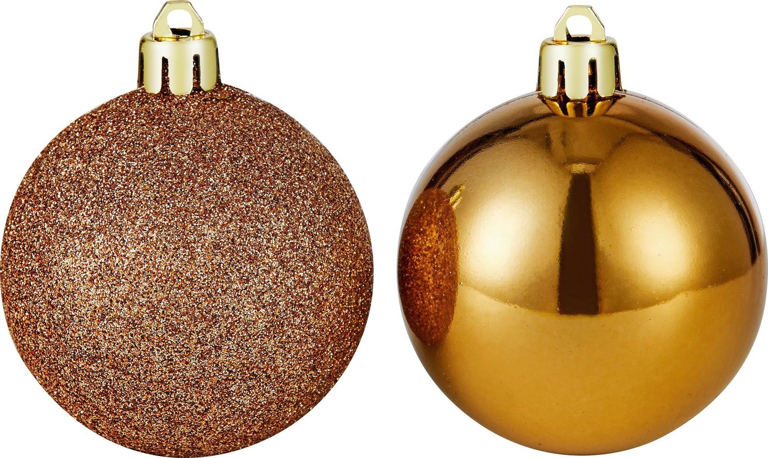 Изображение товара Набор новогодних шаров медный/блестки 20 шт 6 см