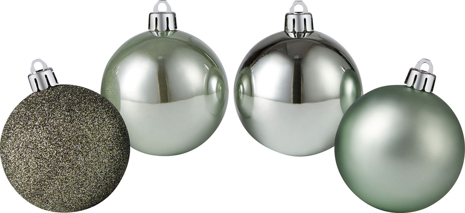 Изображение товара Набор новогодних шаров мятный 24 шт 6 см для елки и декора