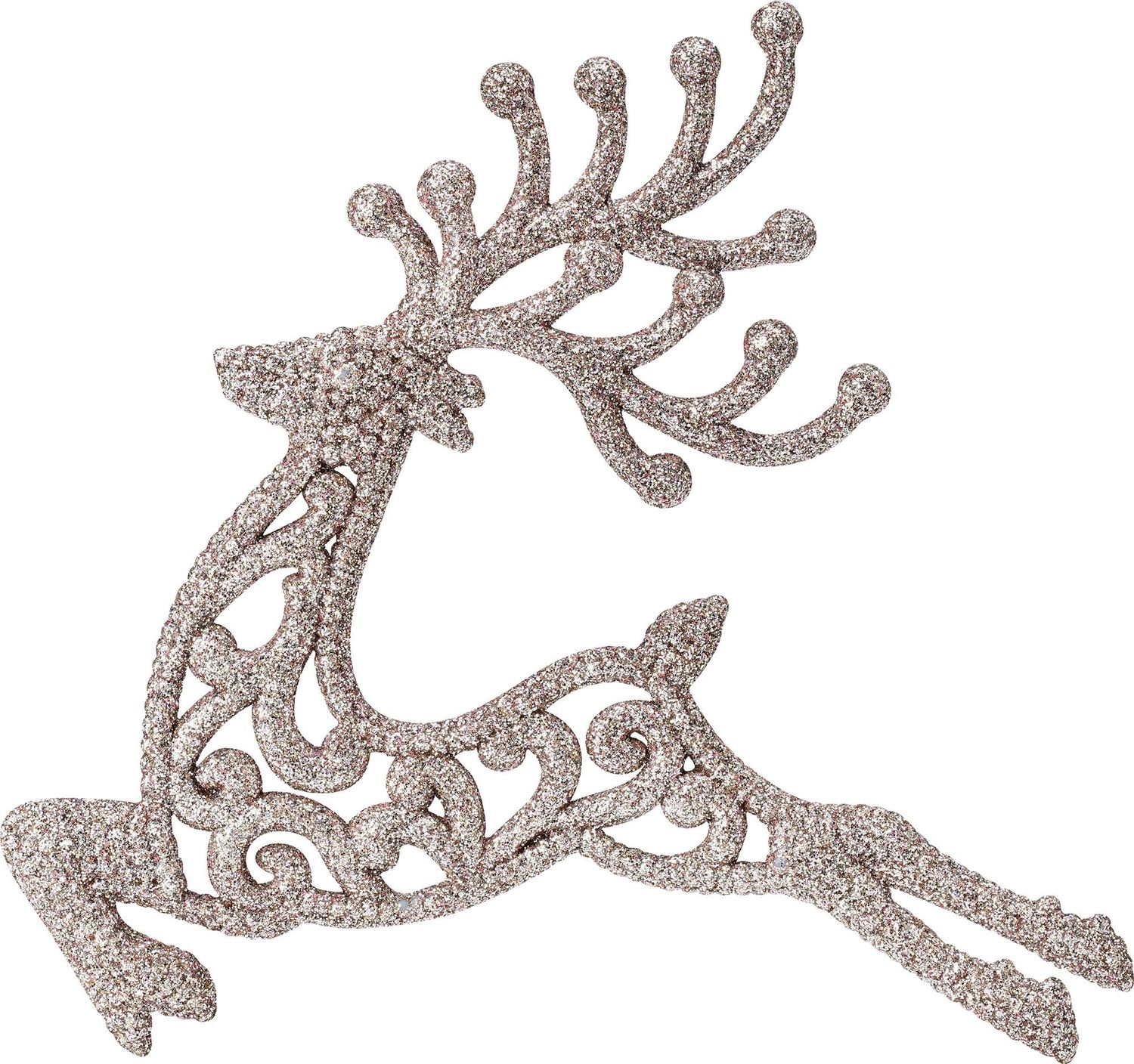 Изображение товара Набор ёлочных игрушек олень розовый 6 шт 13,5 см праздничное украшение