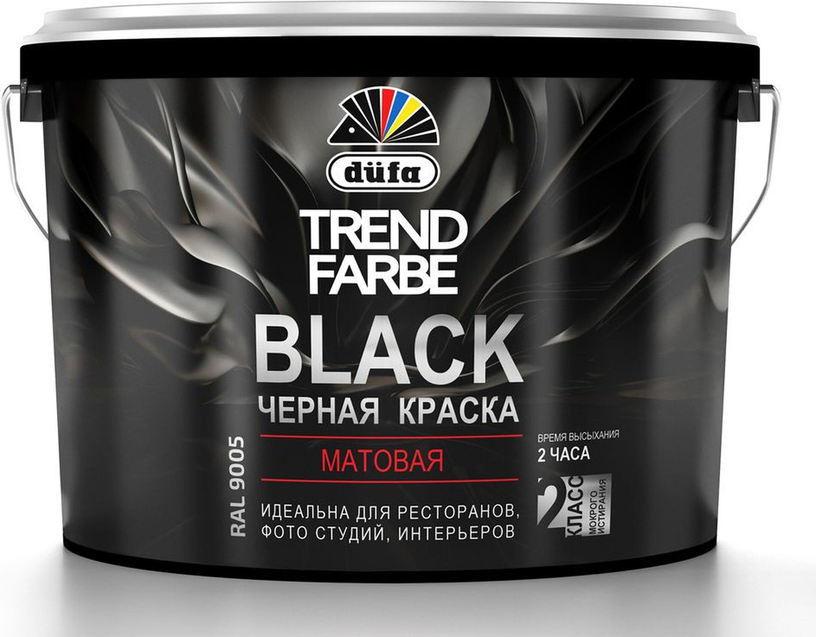 Изображение товара Краска интерьерная dufa TREND FARBE BLACK матовая 10л