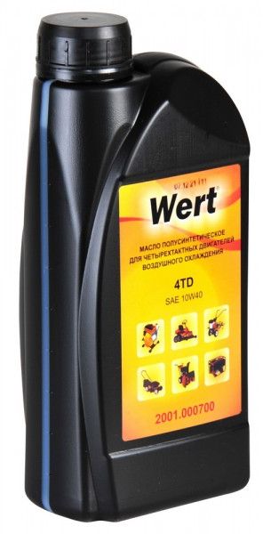 Изображение товара Масло для двигателя полусинтетическое WERT 1 литр для бензиновых и дизельных двигателей