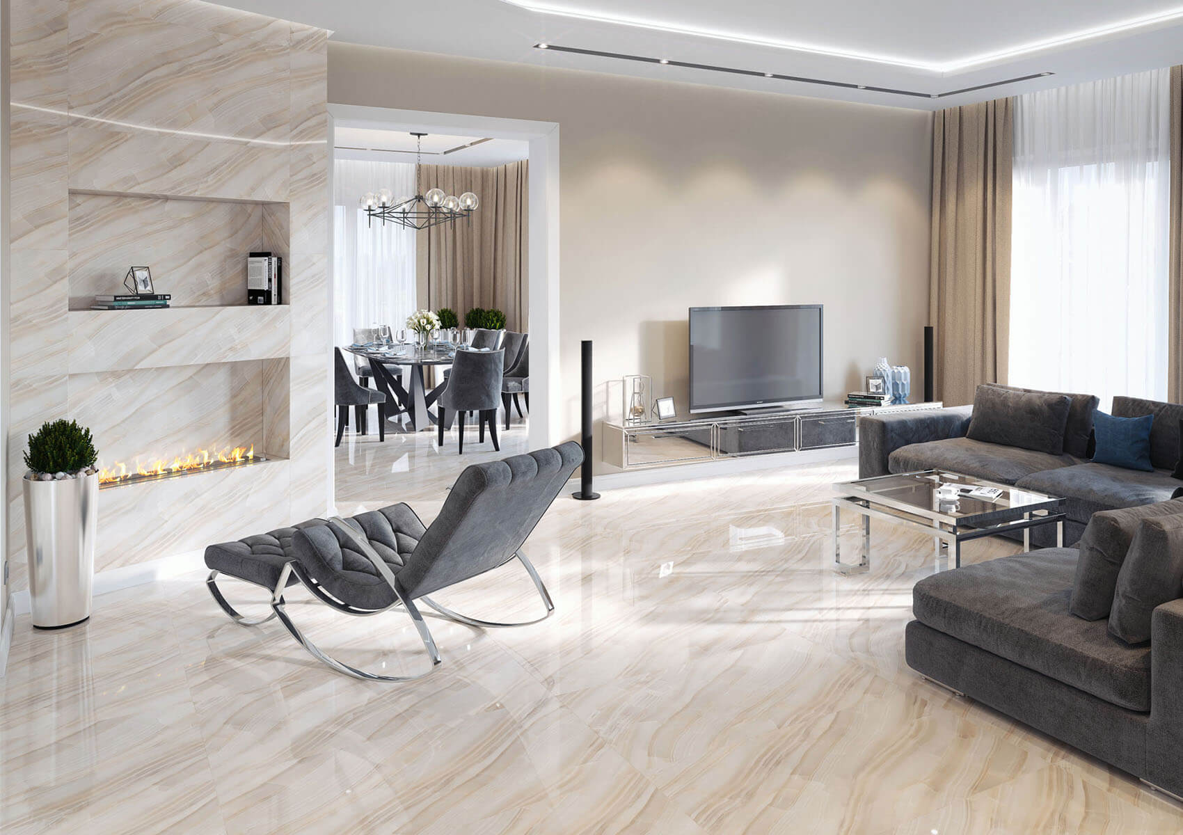 Изображение товара Керамогранит Staro Palacio бежевый 60x120 см для интерьеров