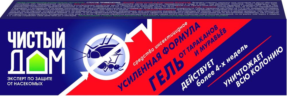 Изображение товара Гель от тараканов Чистый Дом 55 г