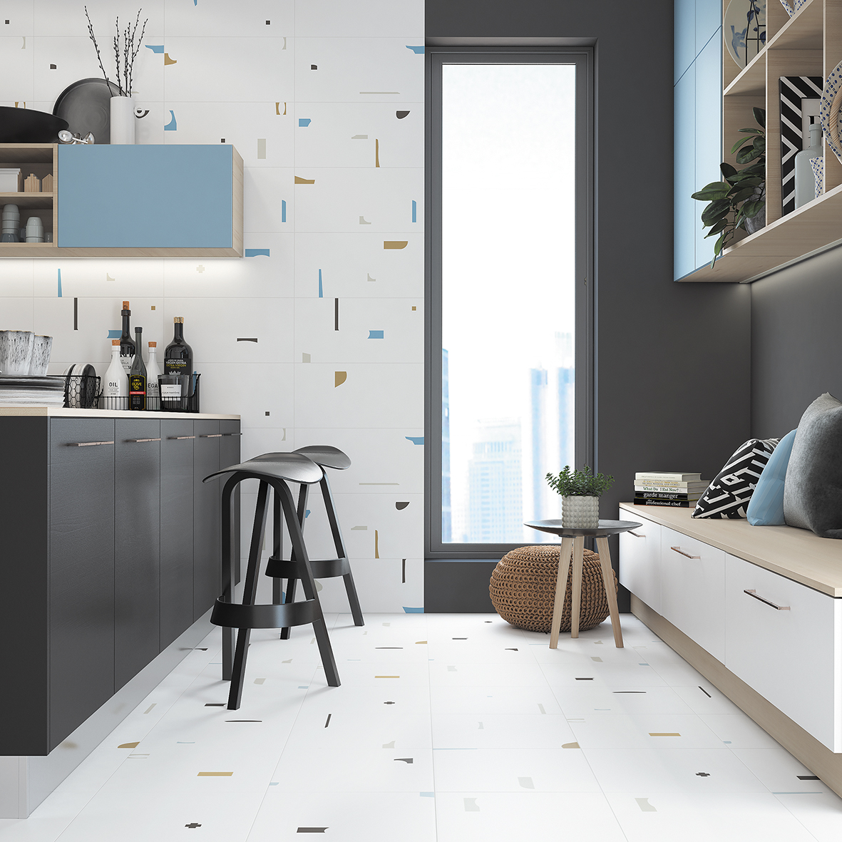 Изображение товара Плитка Керамин Сагано белая 30X60 см 1.98 м² для стен интерьера