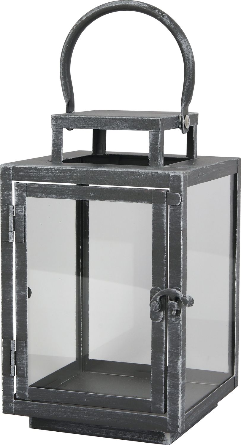 Изображение товара Фонарь-подсвечник новогодний серый 22,5 см