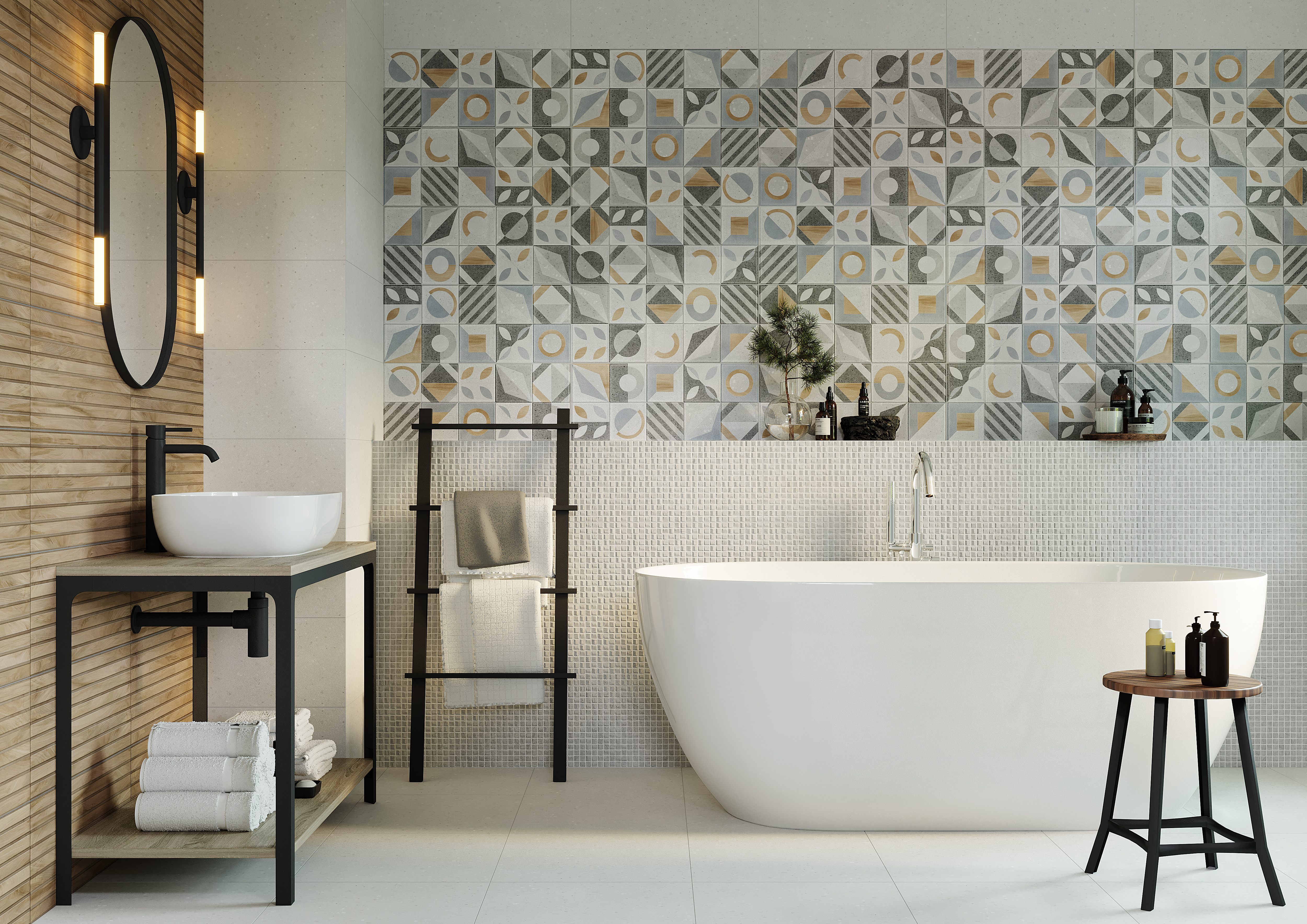 Изображение товара Керамическая плитка Gracia Ceramica Supreme серая 25x60 см для стен и пола