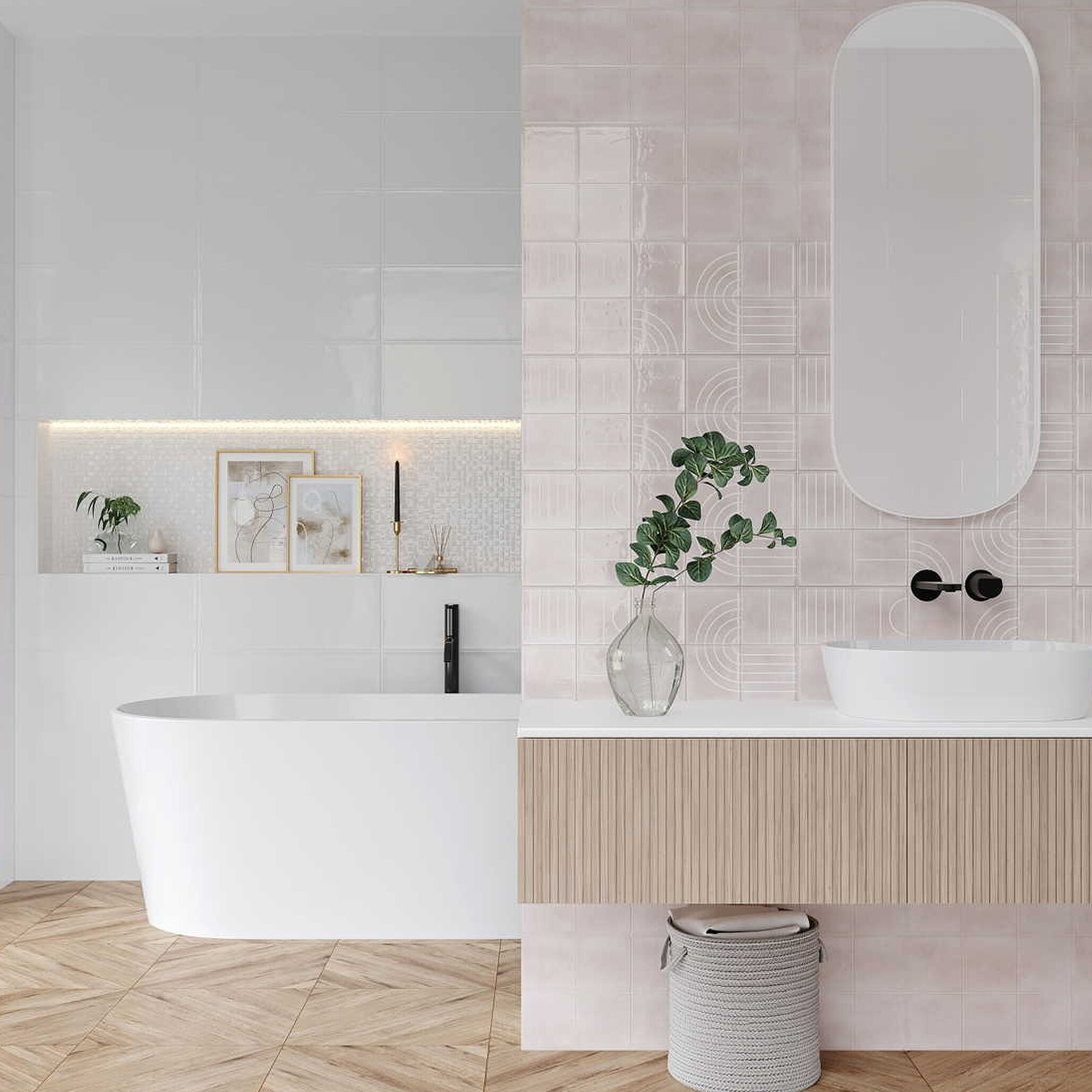 Изображение товара Плитка Мозаика Gracia Ceramica Sweety Белмозаика 25X60 см 1,2 м² 