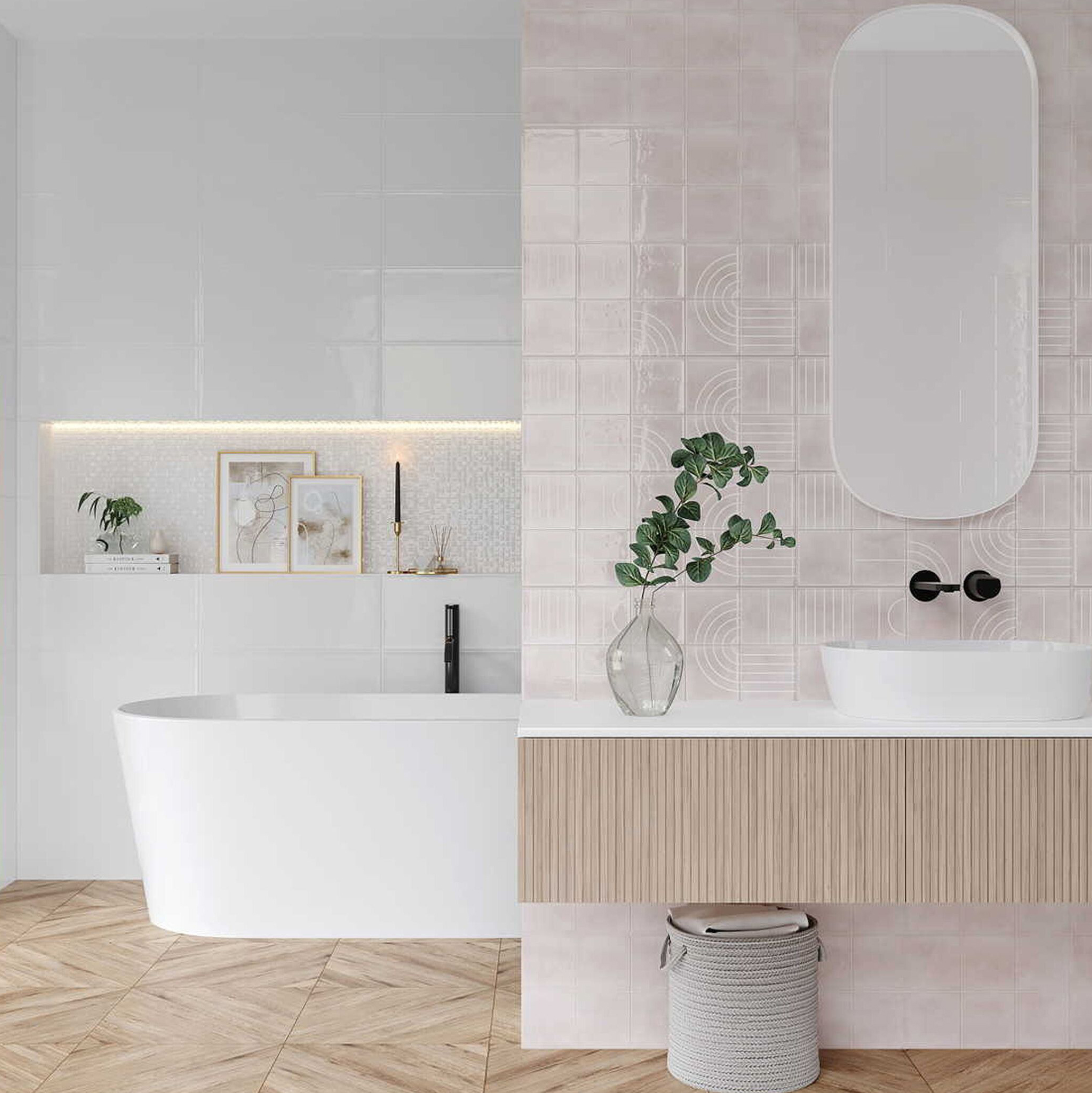 Распродажа остатков Gracia Ceramica Плитка Gracia Ceramica Sweety Роз.Квадр. 25X60 см 1,2 м²