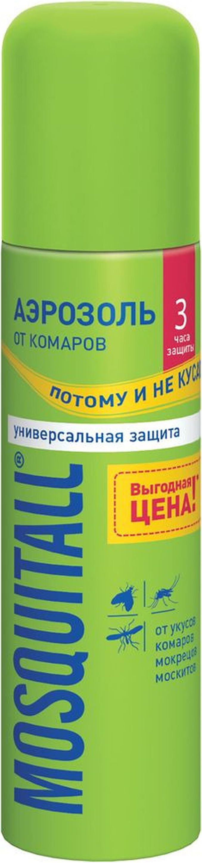 Изображение товара Аэрозоль Mosquitall от комаров 150 мл – универсальная защита