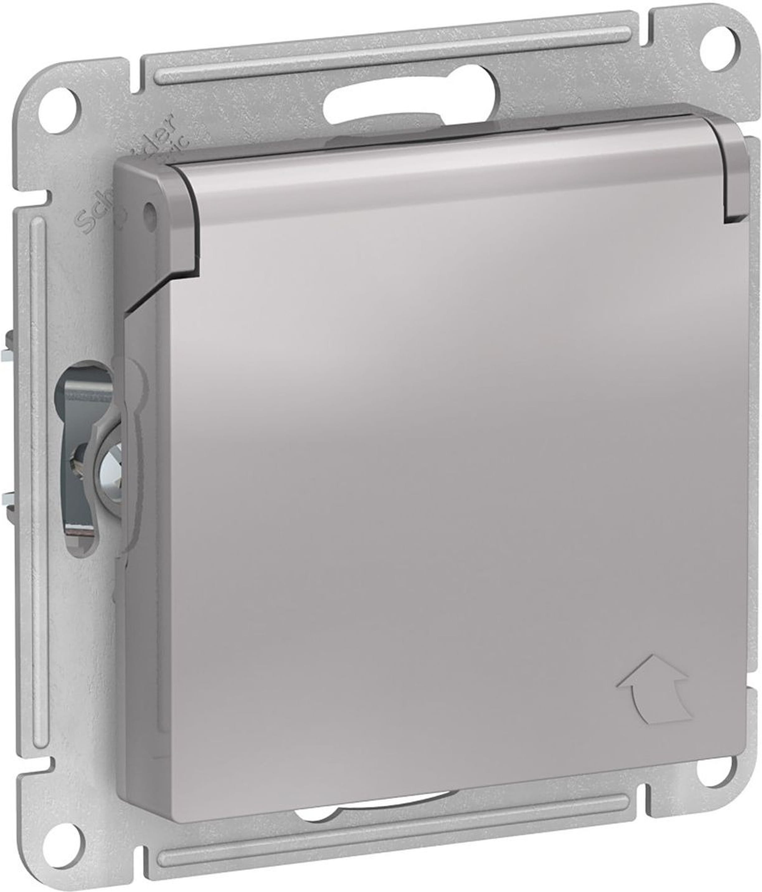 Изображение товара Электрическая розетка Schneider Electric AtlasDesign алюминий 250 В 16 А