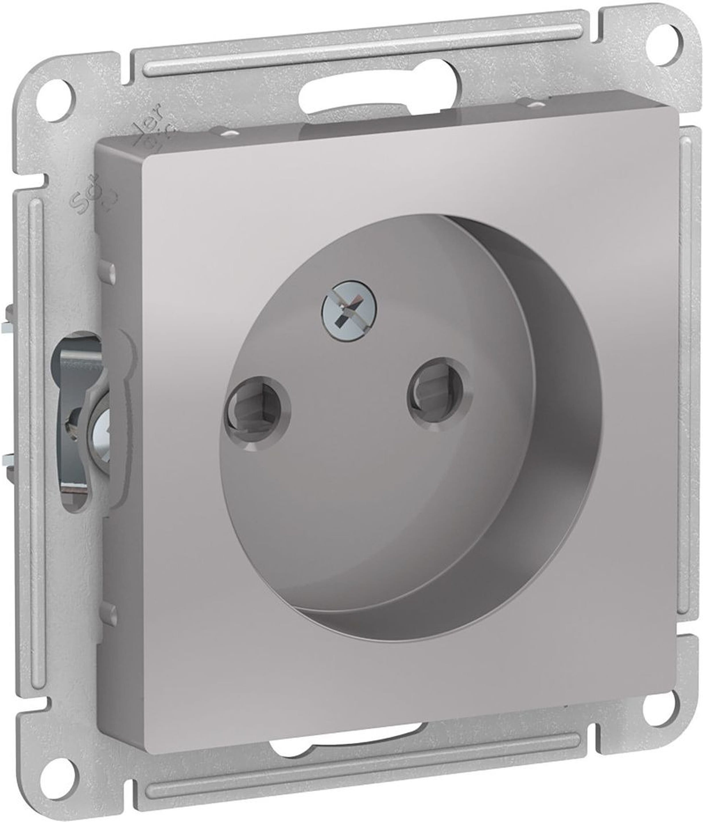 Изображение товара Розетка электрическая Schneider Electric Atlas Design ATN000349 алюминий