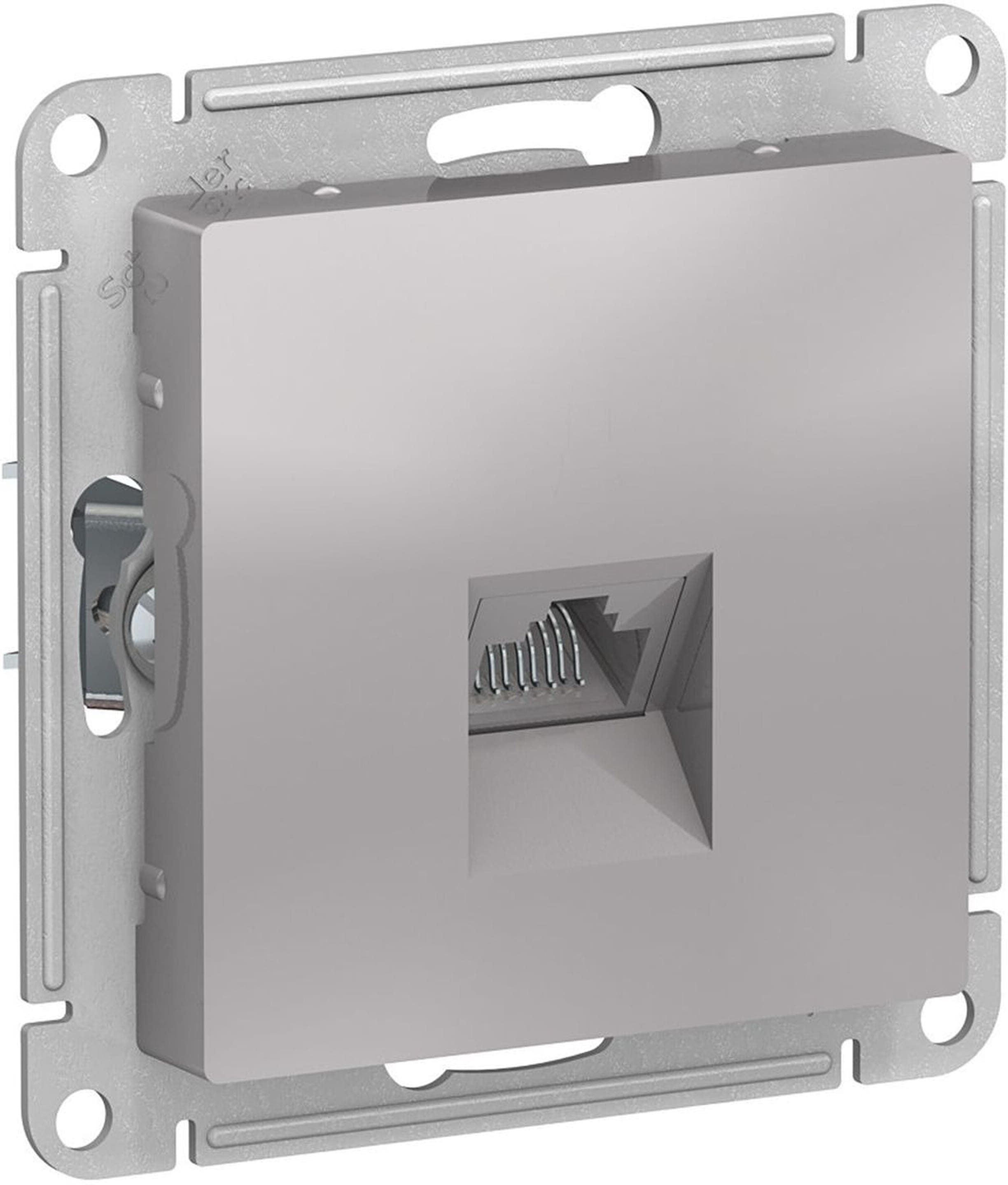 Изображение товара Розетка RJ-45 1 пост Schneider Electric AtlasDesign алюминий