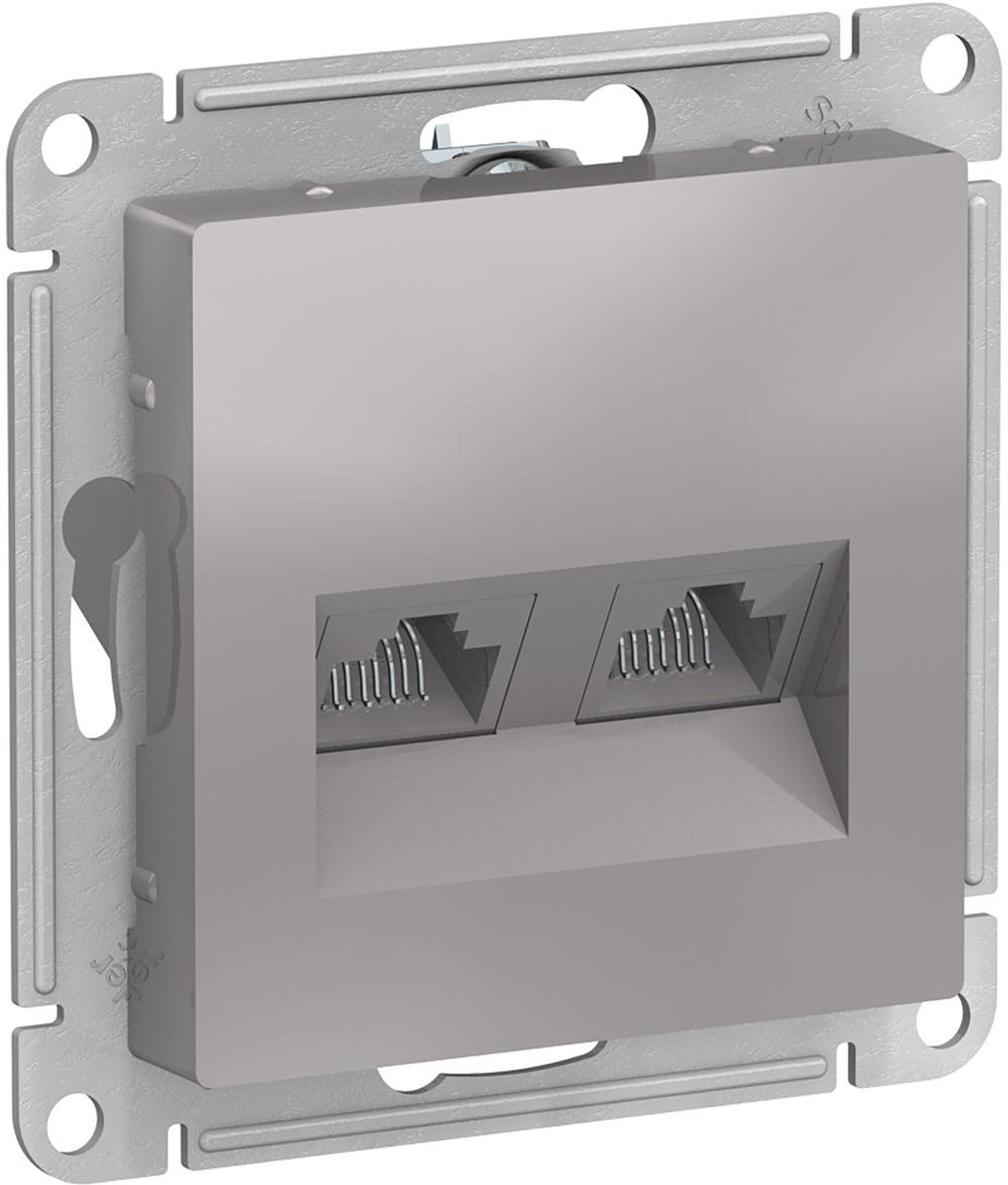 Изображение товара Розетка RJ-45 Schneider Electric AtlasDesign ATN000385 алюминий