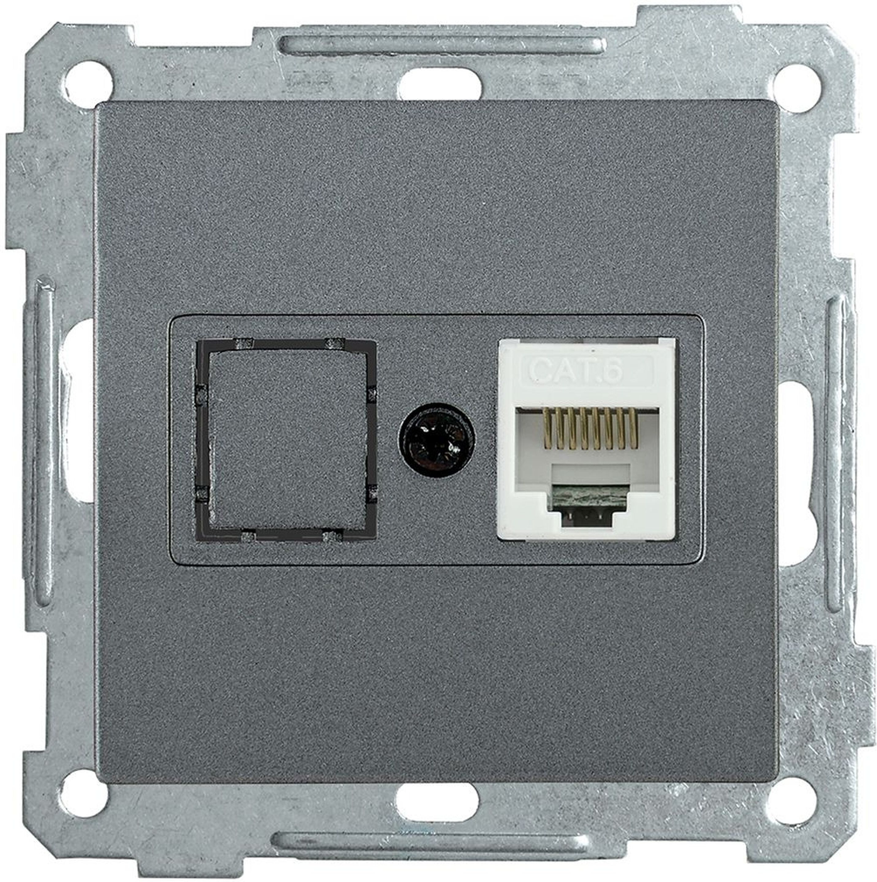Изображение товара Розетка RJ-45 1 пост IEK BOLERO антрацит