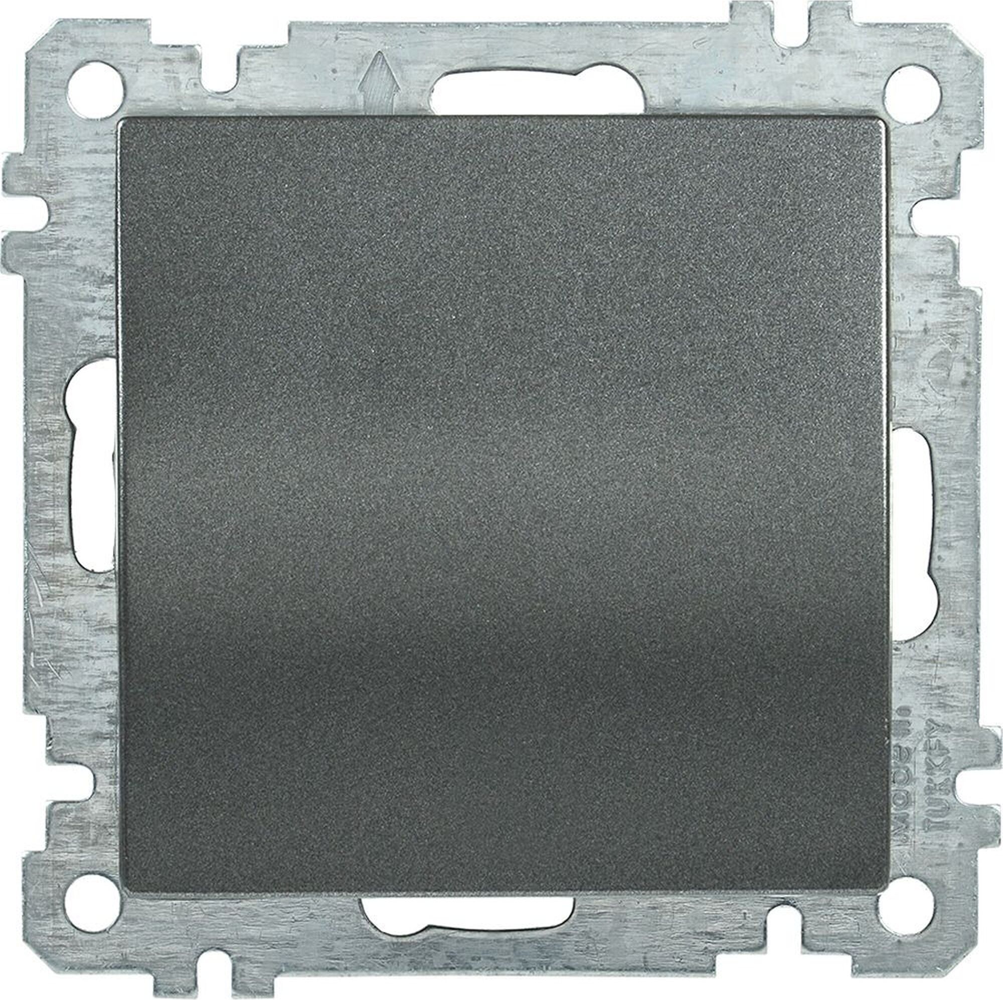 Изображение товара Выключатель 1-клавишный IEK BOLERO EVB10-K95-10 антрацит для бытовых и коммерческих помещений