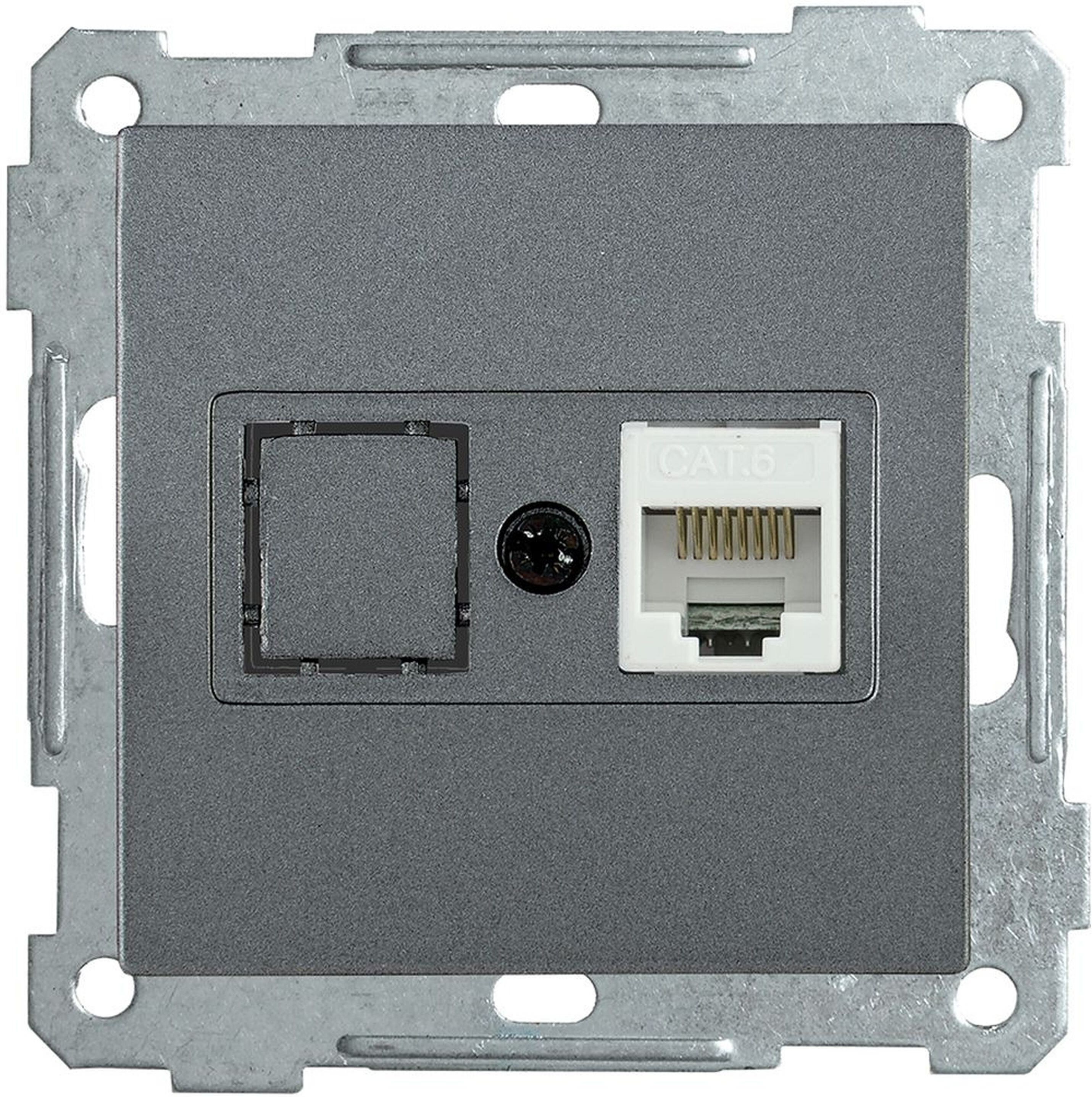 Изображение товара Розетка RJ-12 1 пост IEK BOLERO антрацит