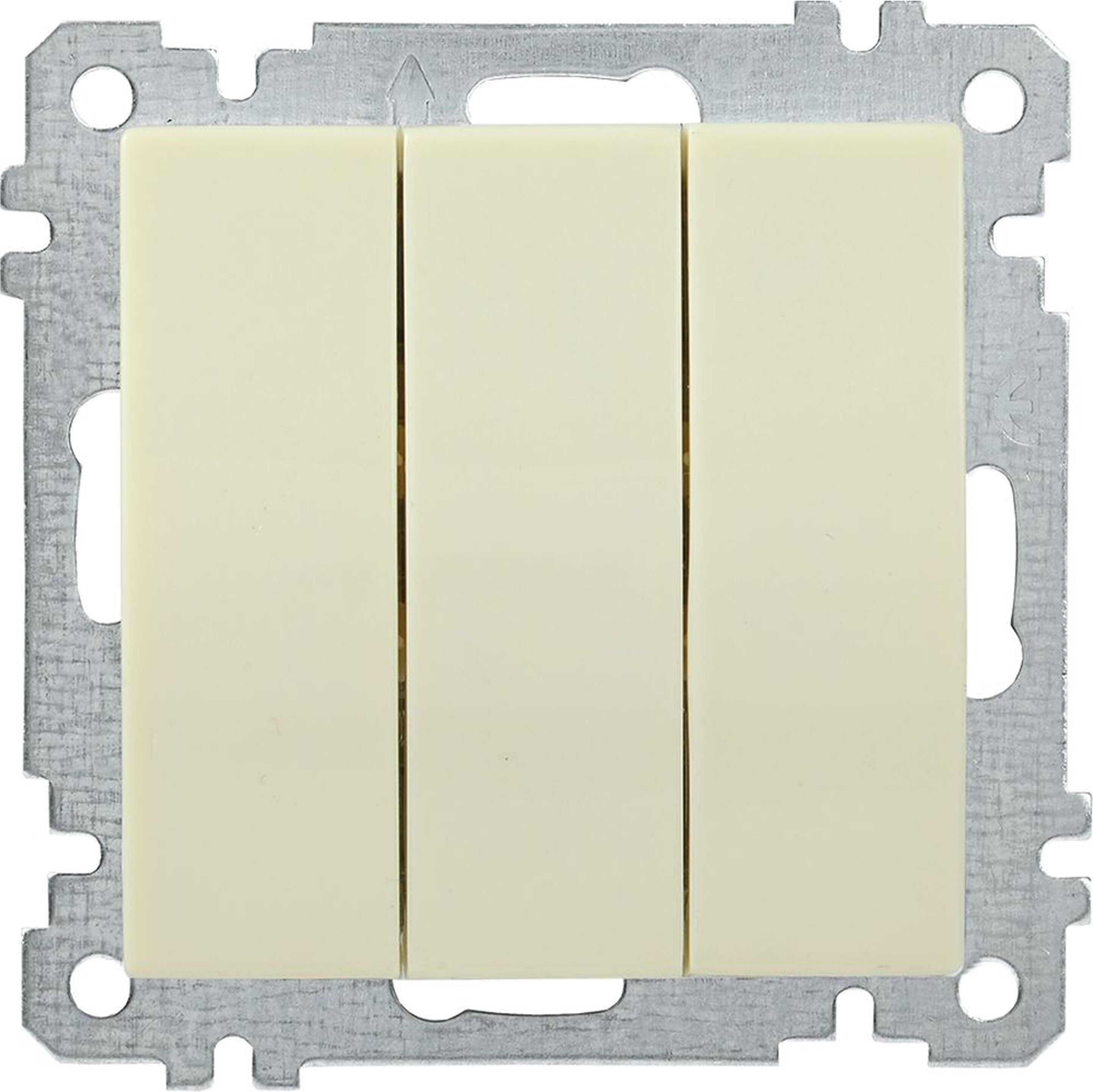 Изображение товара Выключатель 3-клавишный IEK BOLERO кремовый для дома и офиса