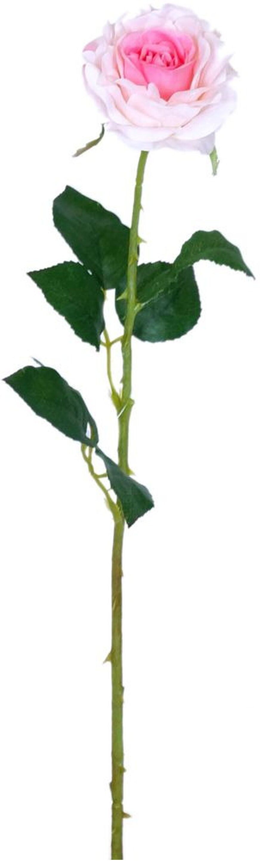 Изображение товара Искусственный цветок Роза светло-розовая 52 см, реалистичный искусственный цветок для интерьера
