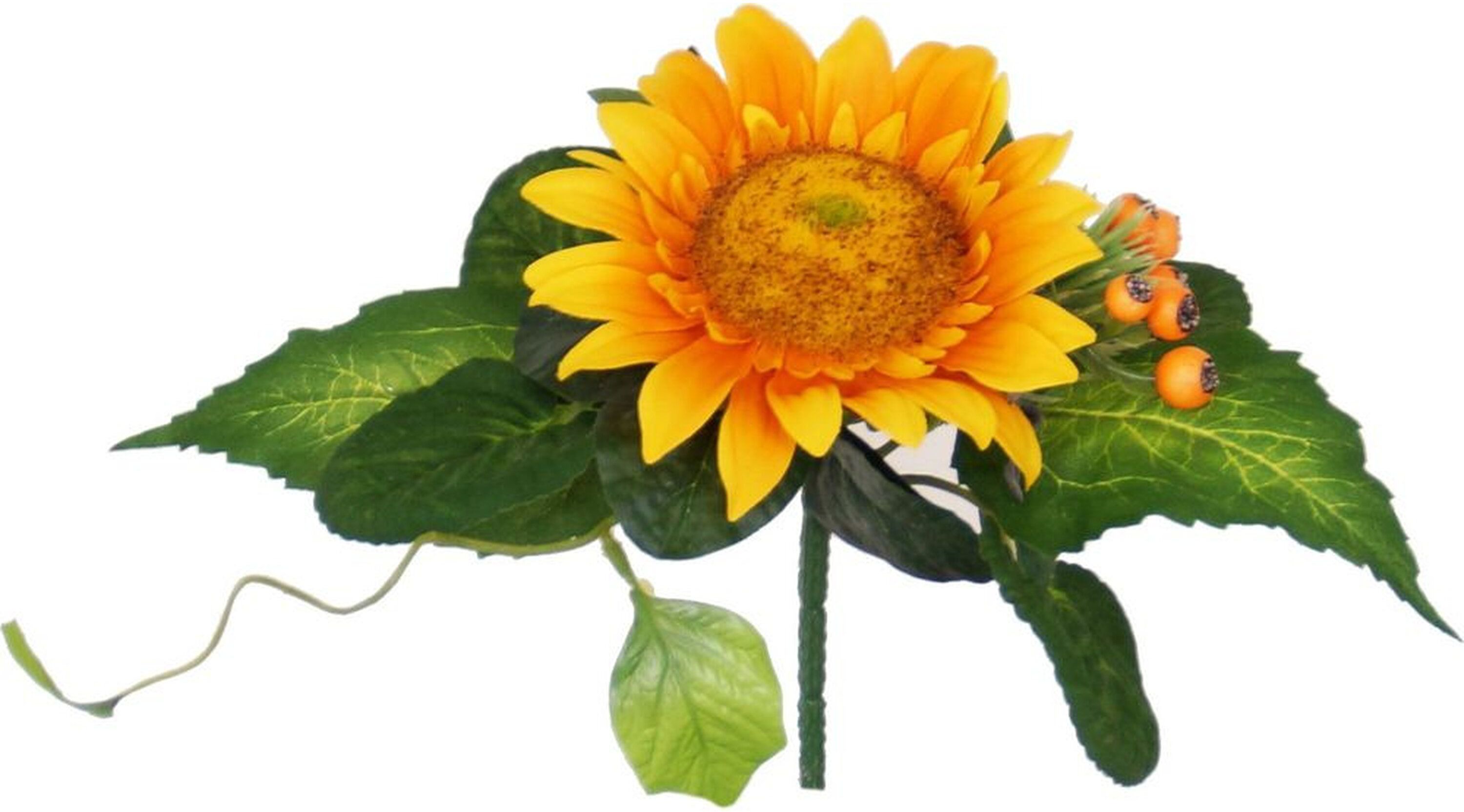 Изображение товара Искусственный букет подсолнух 27 см желтый